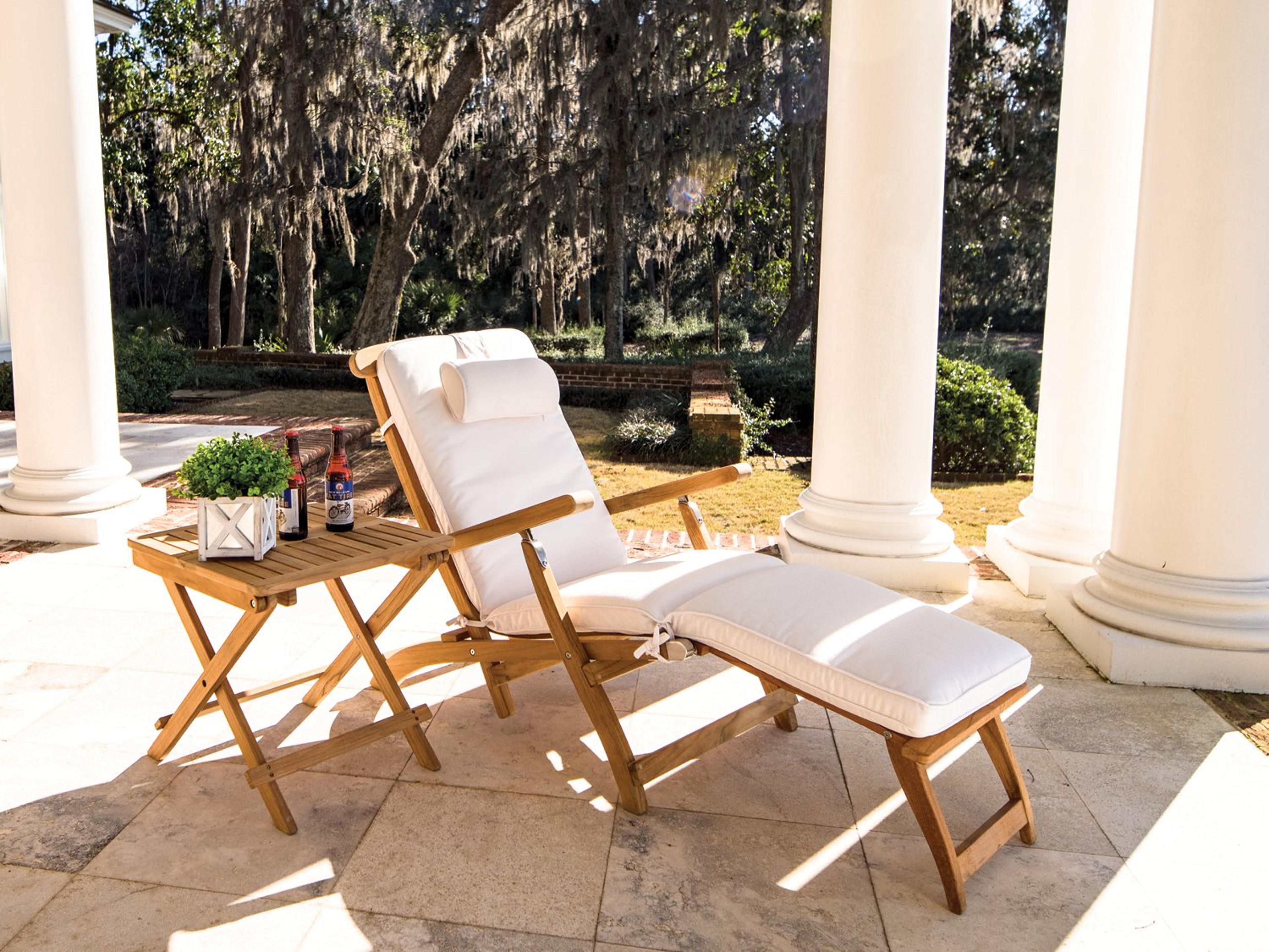 Royal Teak Collection Steamer Cushion Outdoor Lounge Set