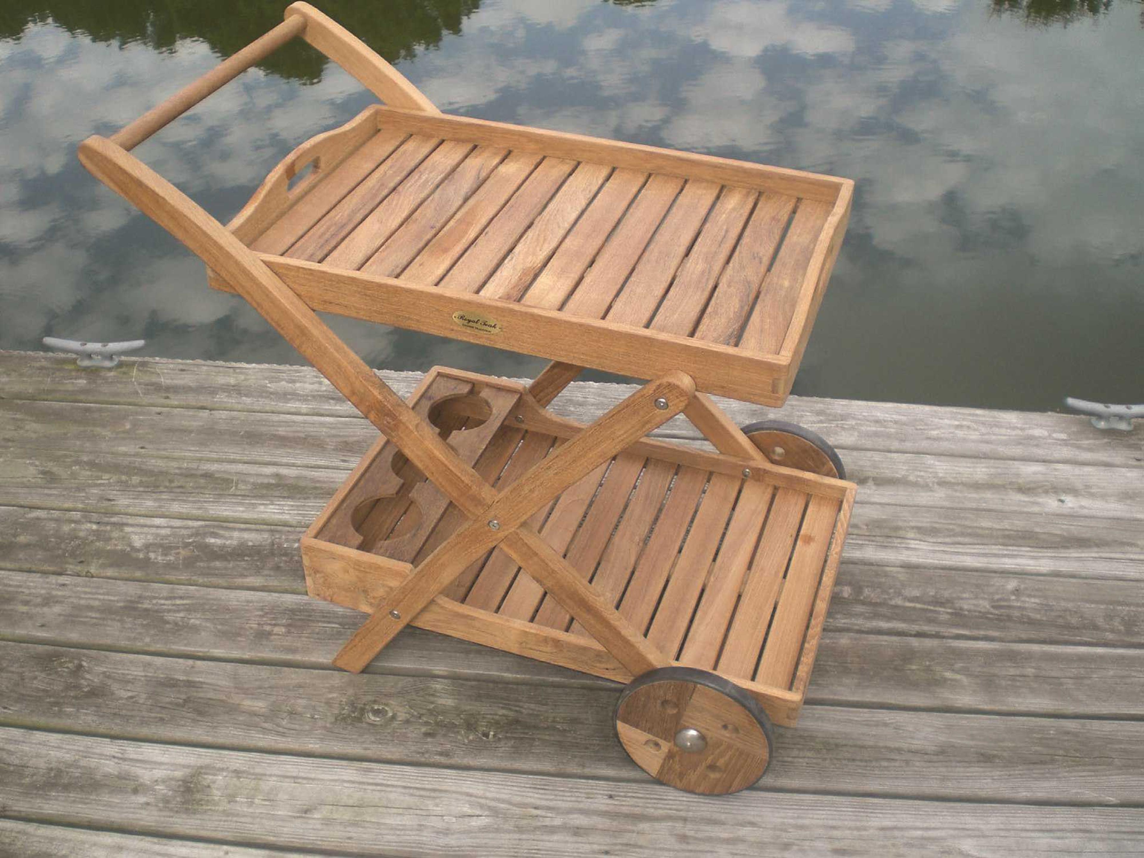 Royal Teak Collection Tray Cart
