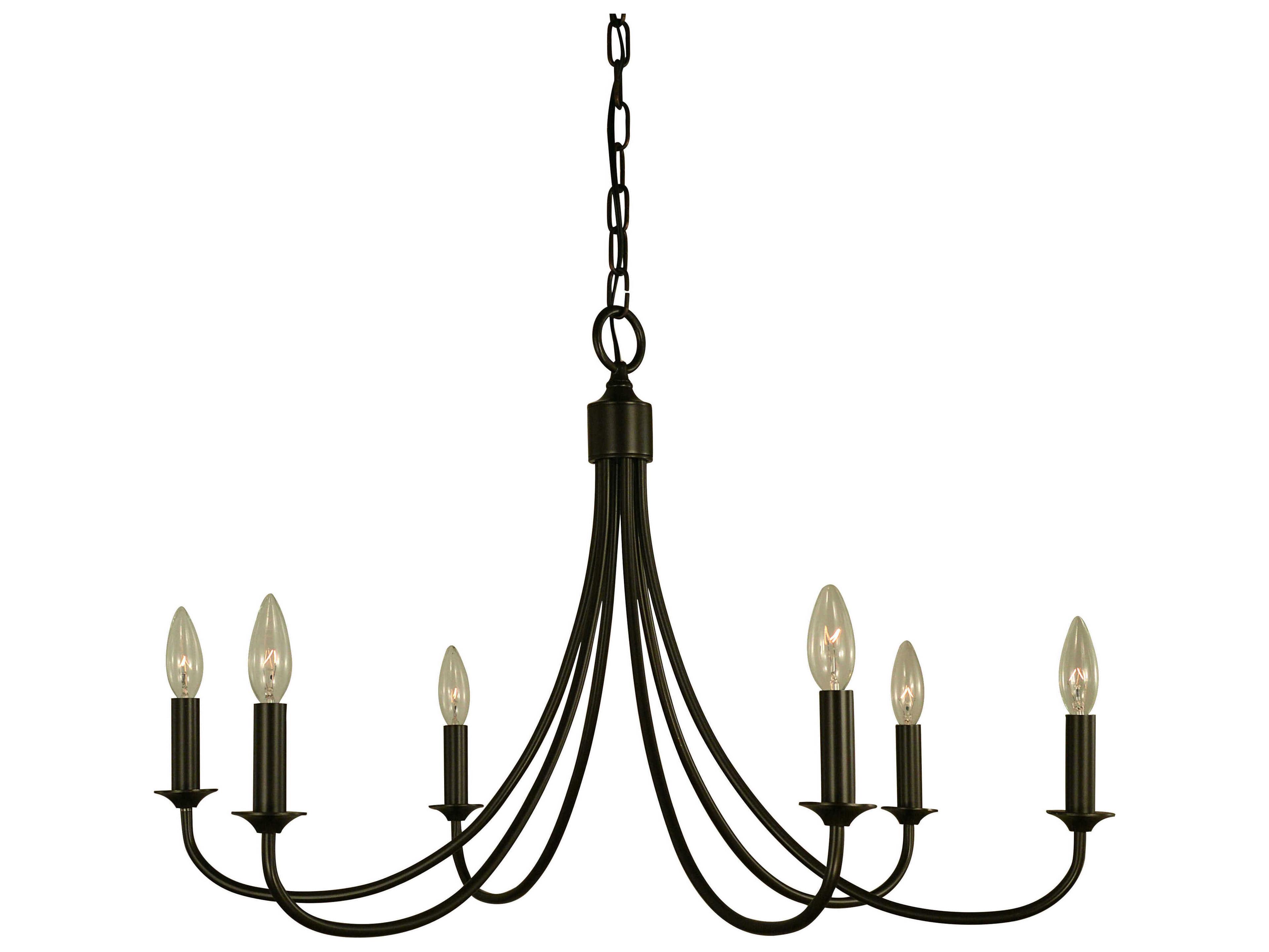 Framburg Maisonette 6-Light Candelabra Chandelier