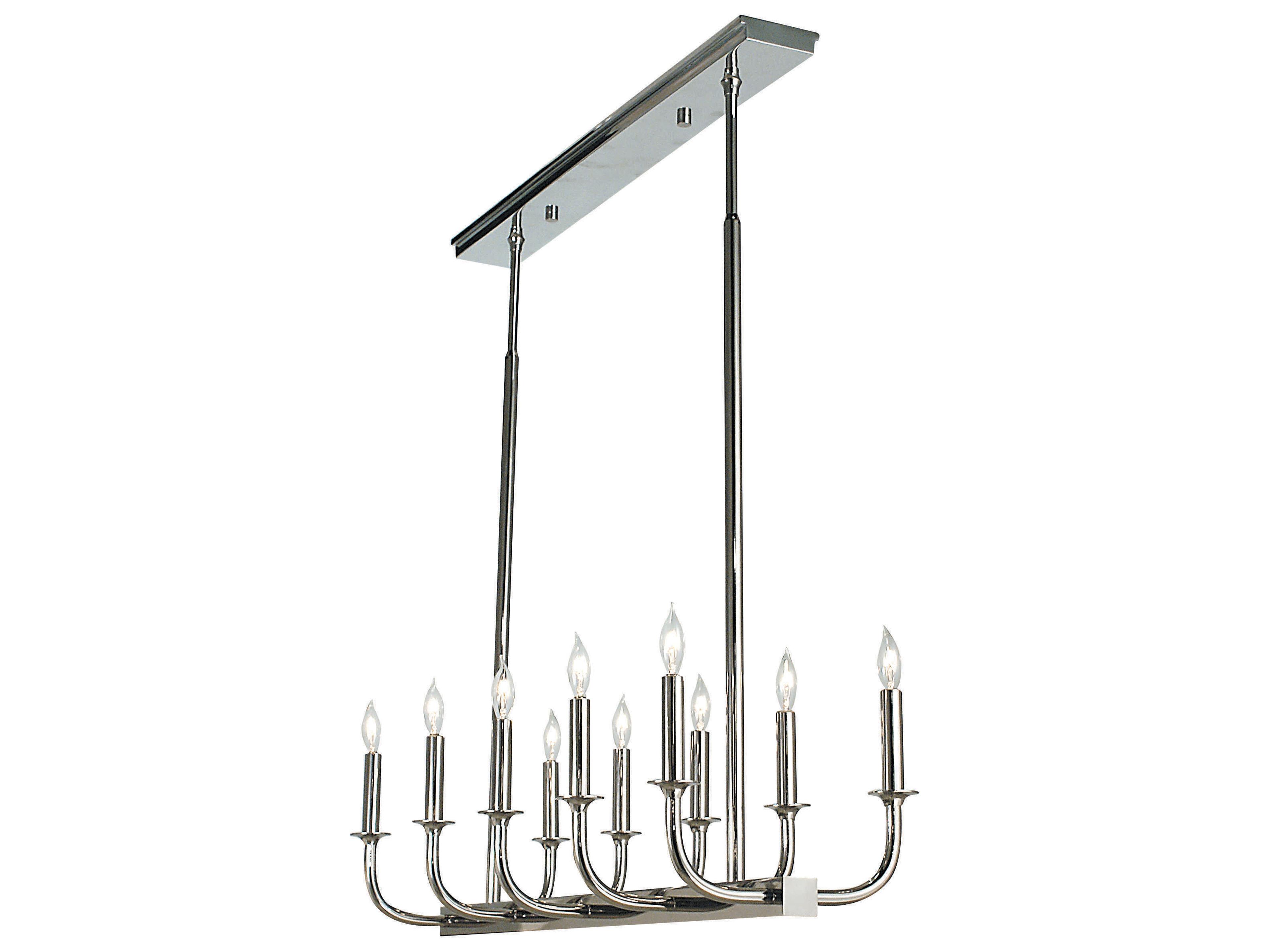 Framburg Moderne 10-Light Polished Silver Island Pendant