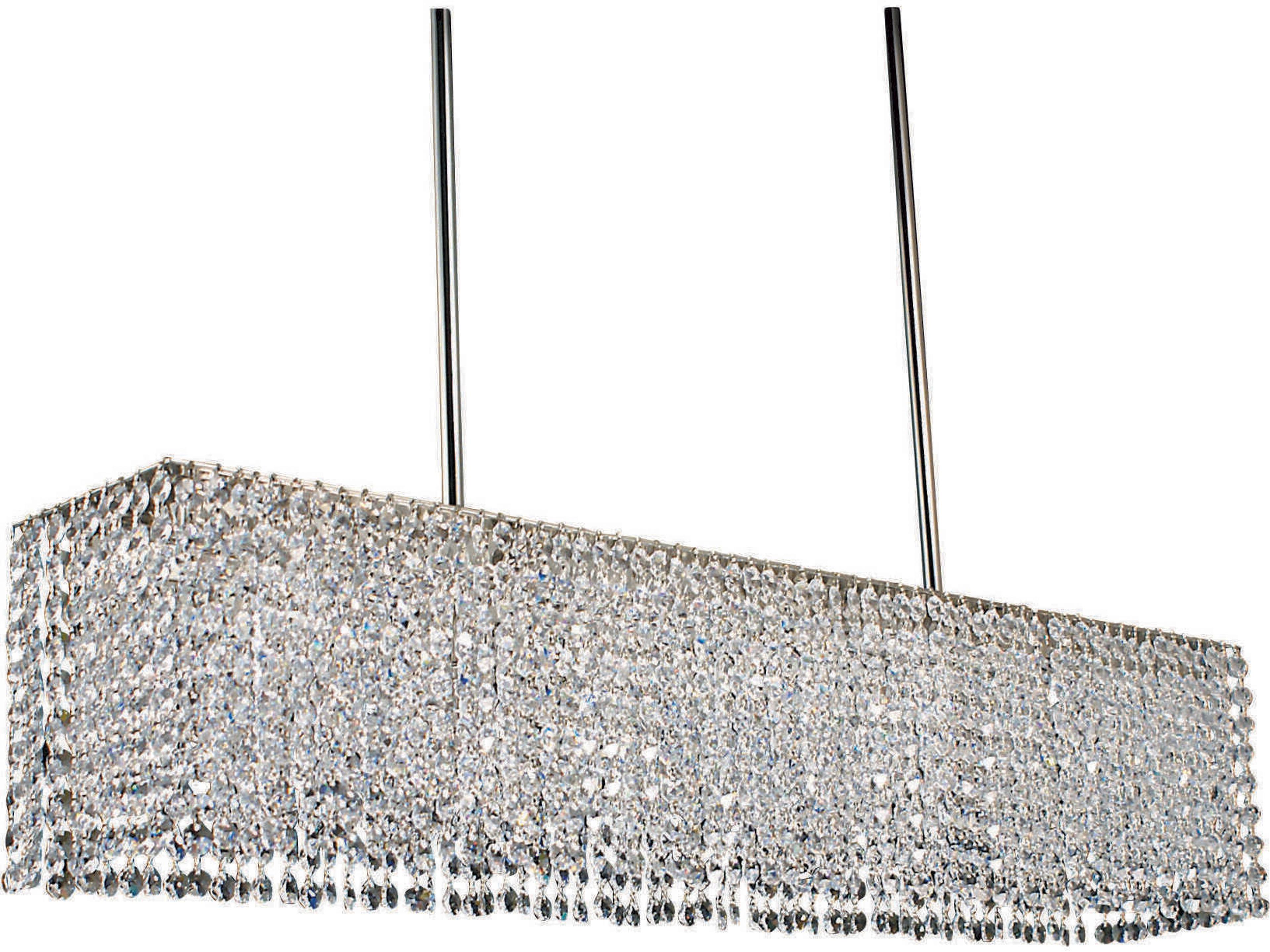 Framburg Princessa 4-Light Polished Silver Crystal Island Pendant