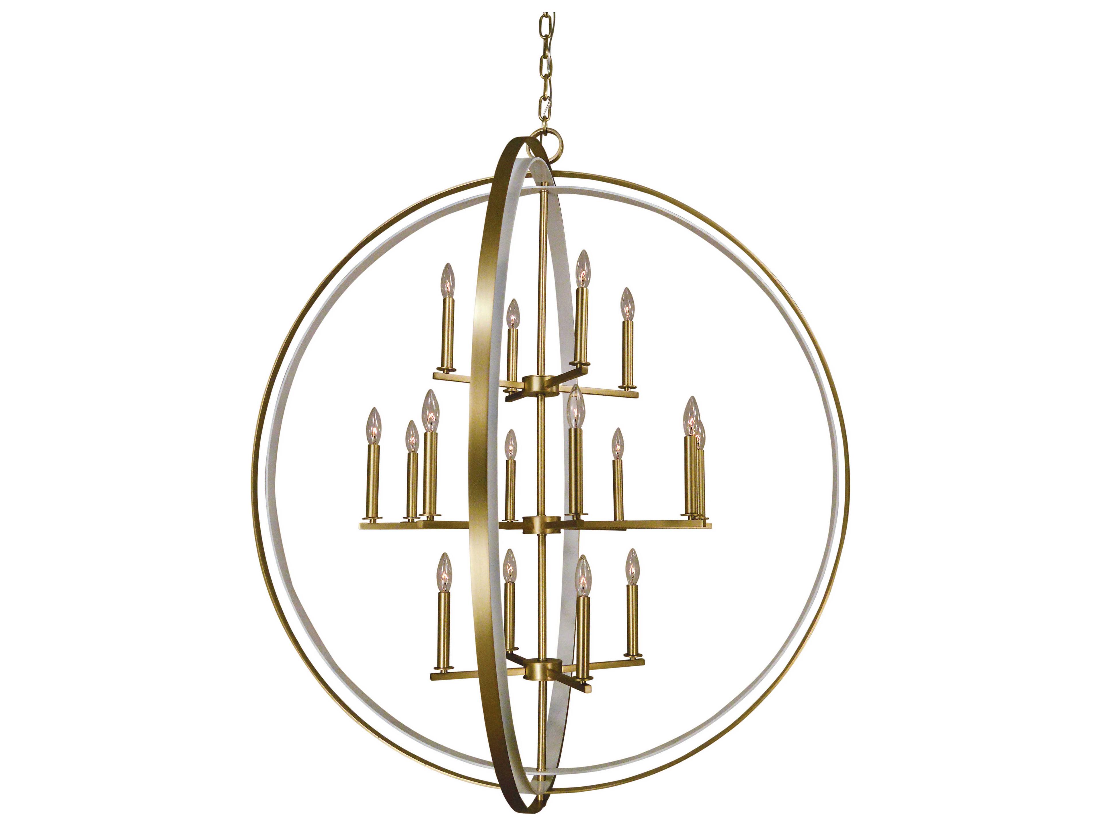 Framburg Constellation 16-Light Candelabra Globe Tiered Chandelier