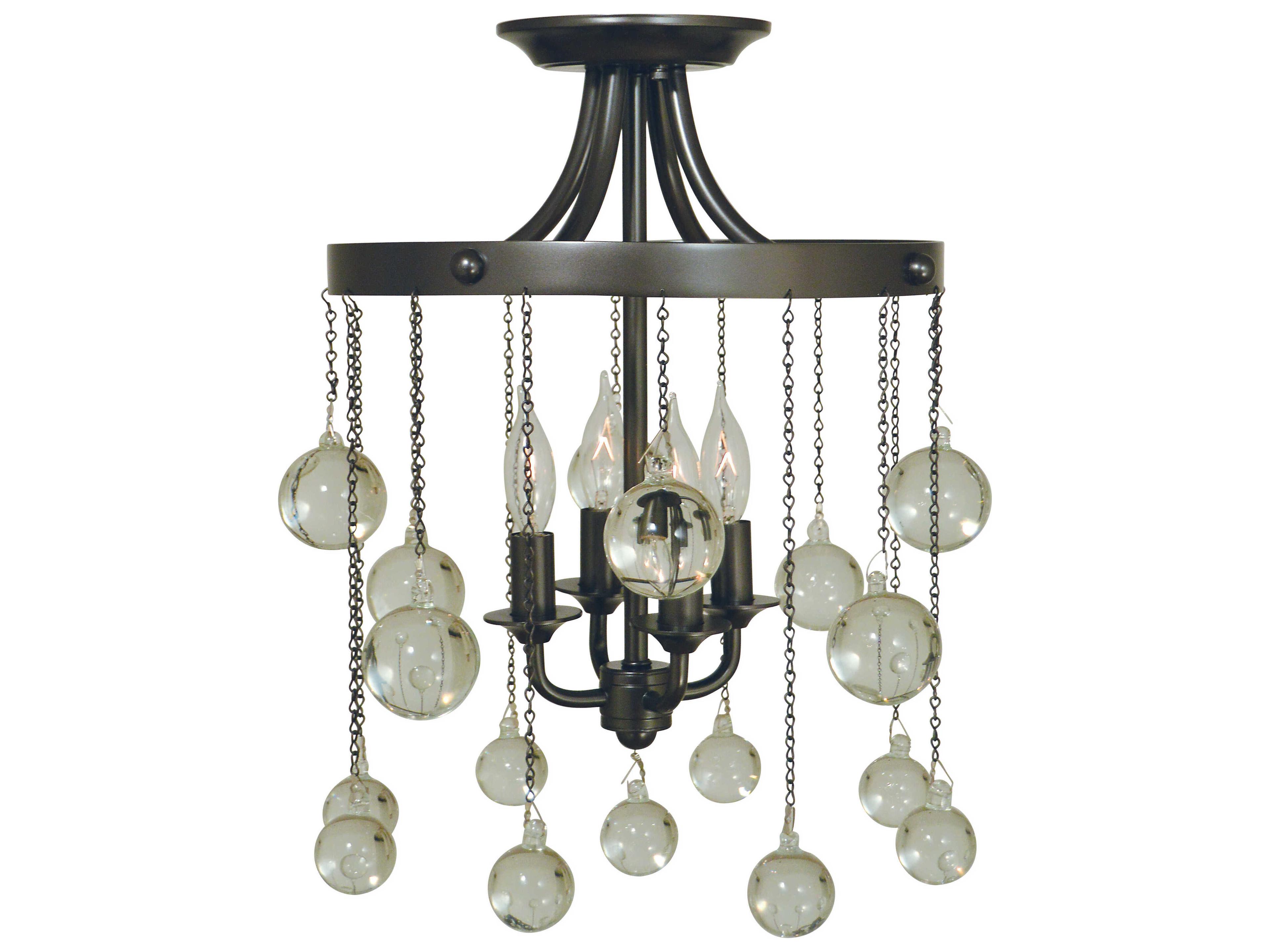 Framburg Falling Stars 4-Light Semi Flush Mount