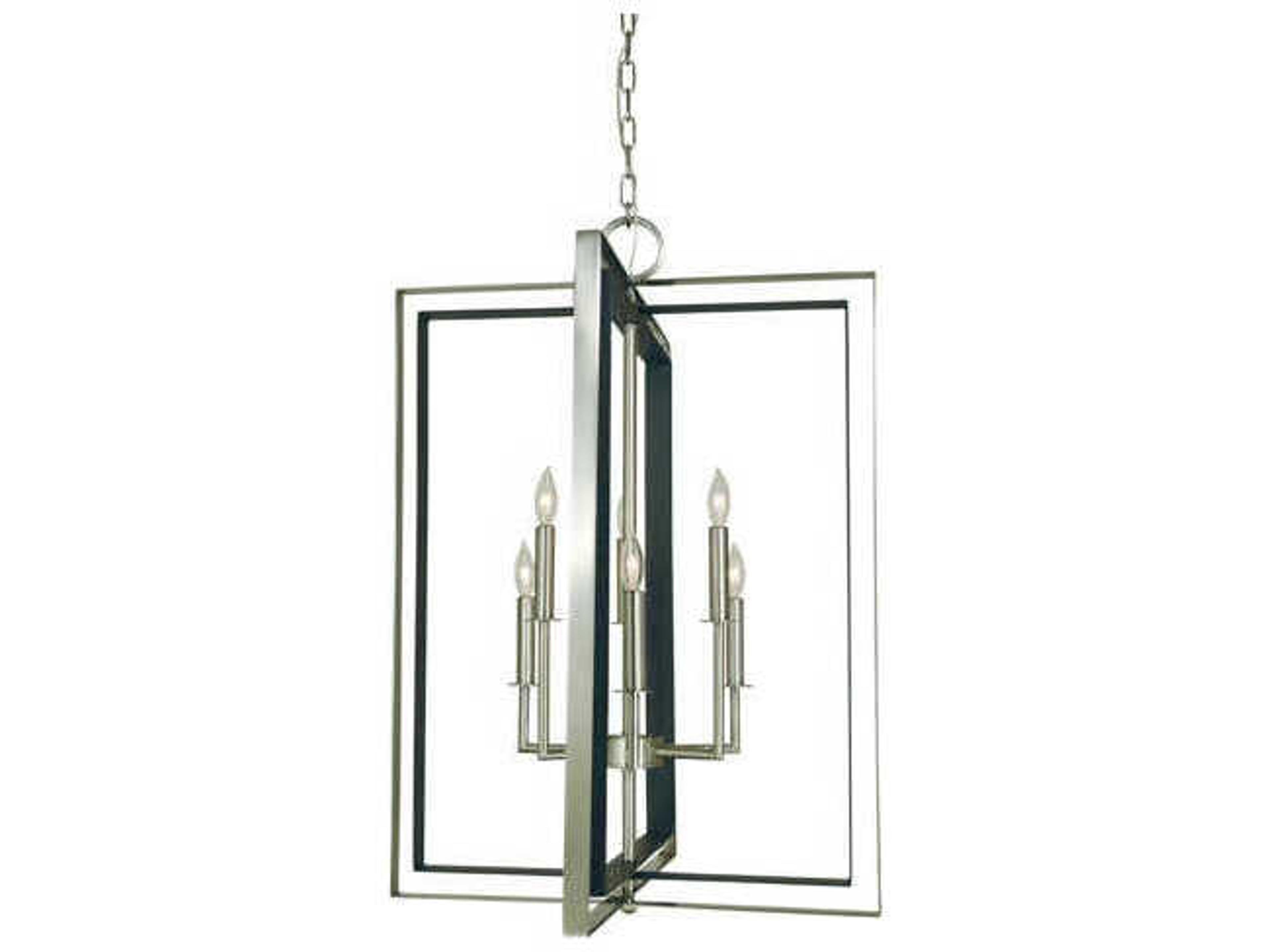 Framburg Symmetry 6-Light Candelabra Geometric Chandelier