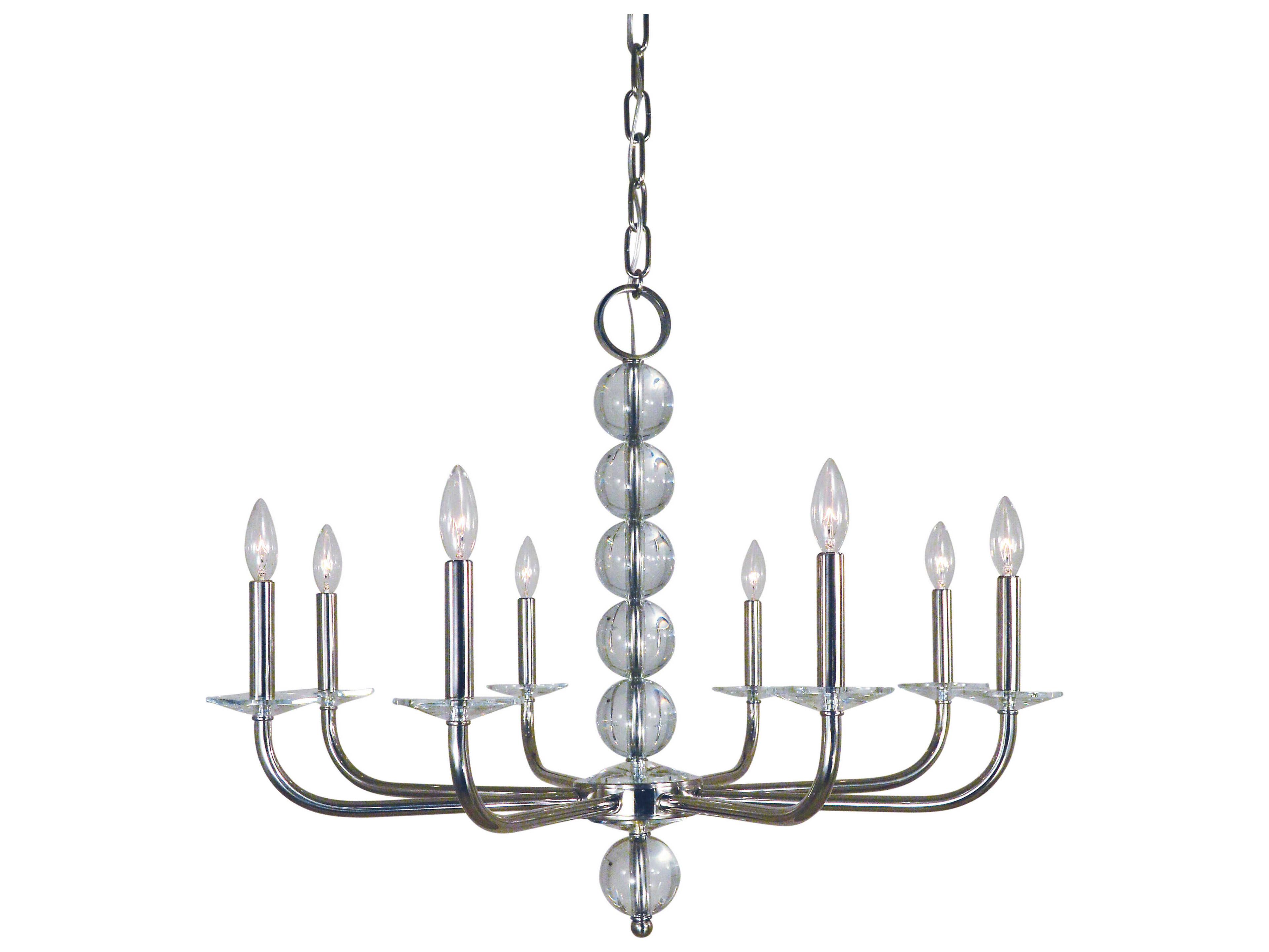 Framburg Glamour 8-Light Polished Nickel Chandelier