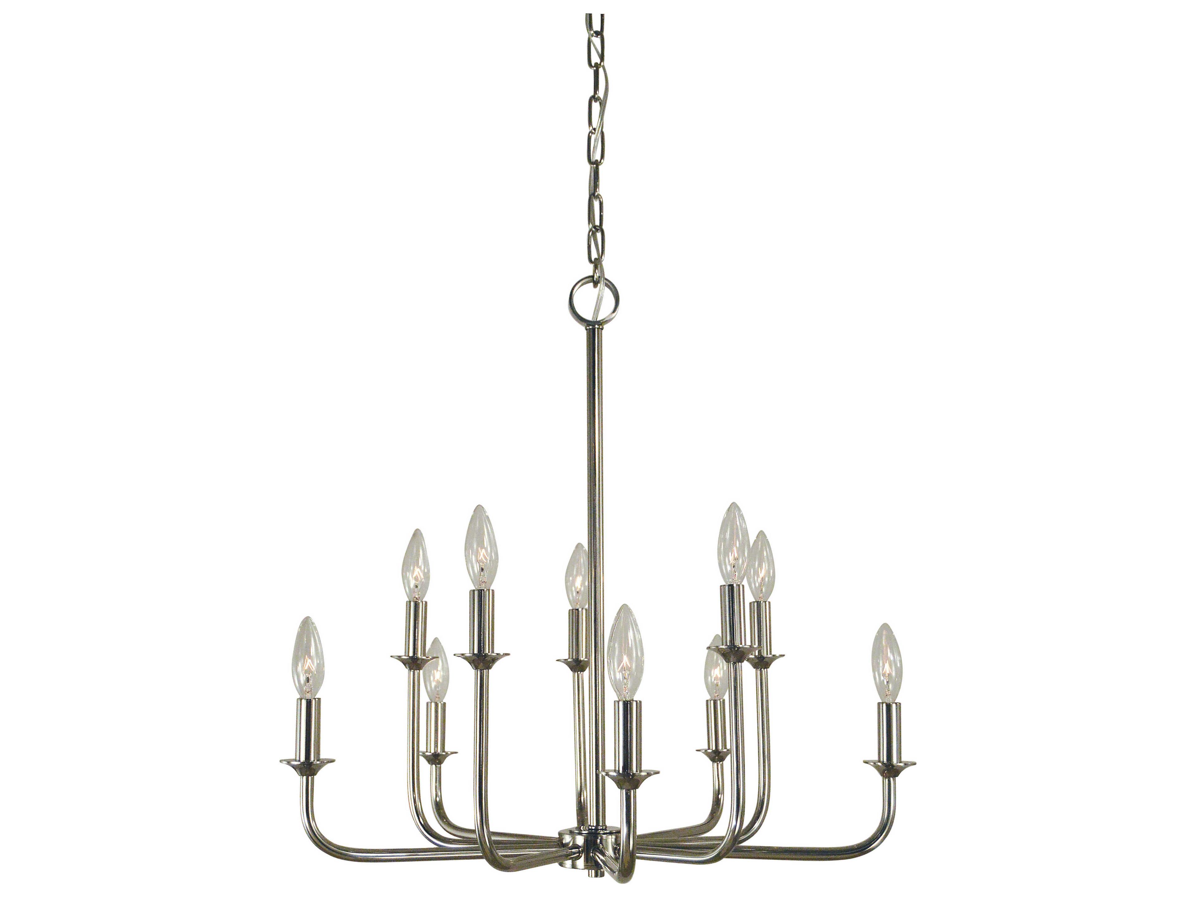 Framburg Boulevard 10-Light Polished Nickel Chandelier