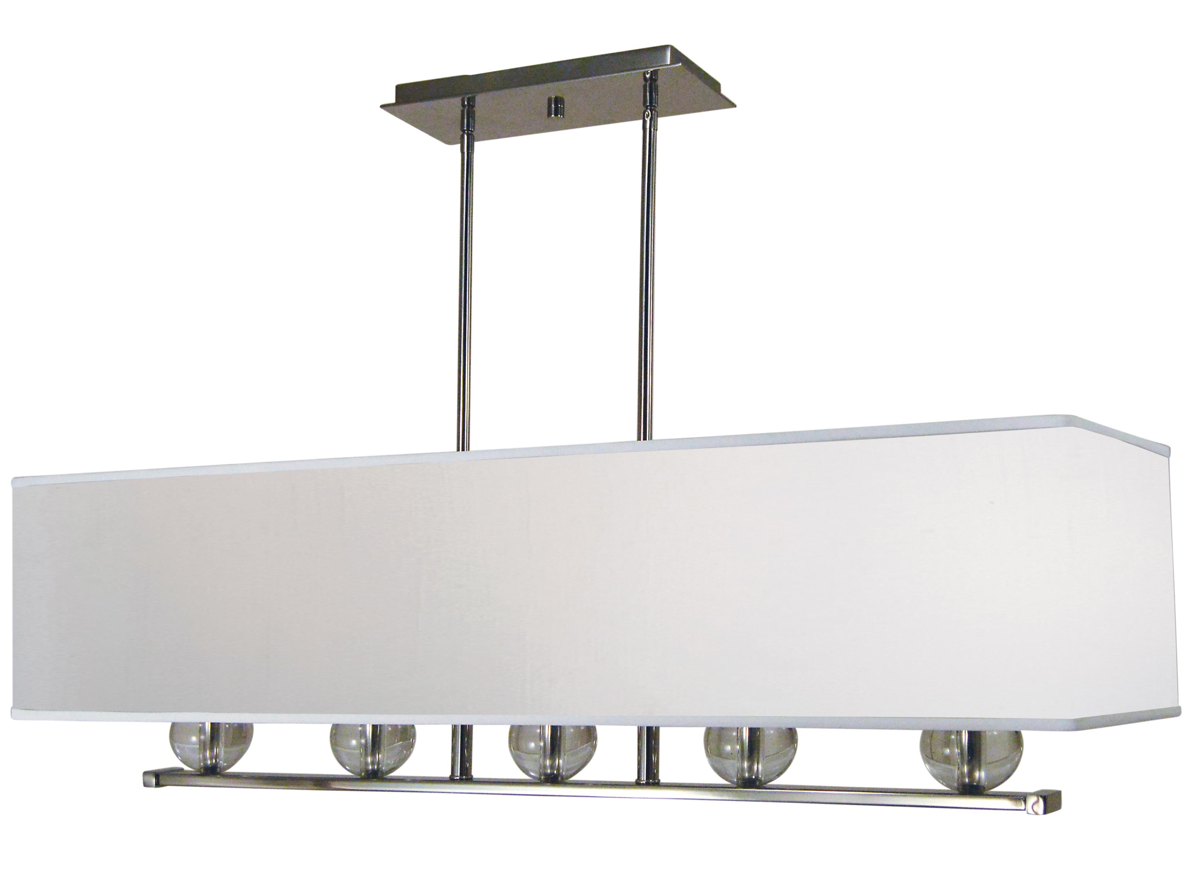 Framburg Glamour 5-Light Polished Nickel Island Pendant