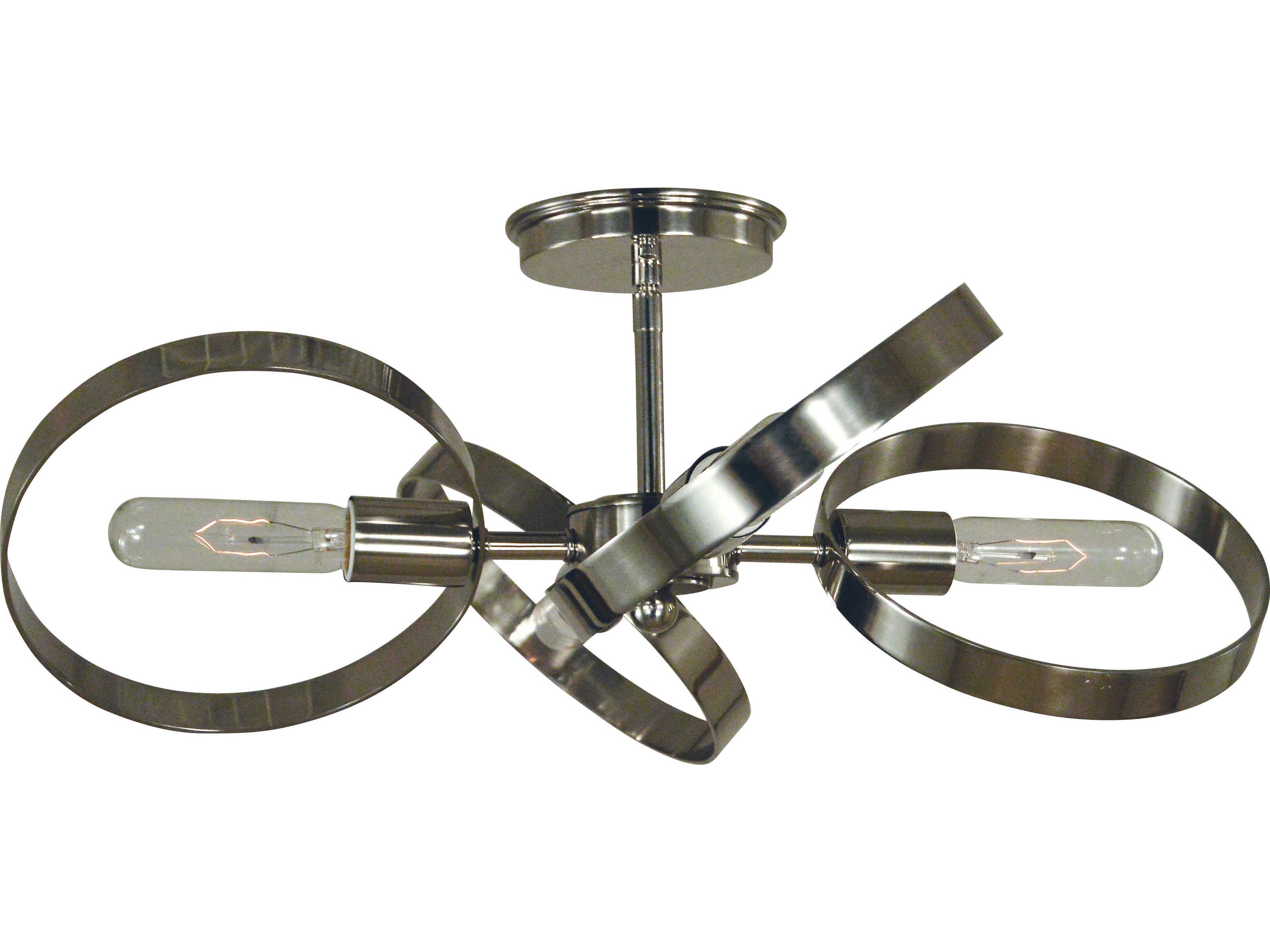 Framburg Copernicus 4-Light Polished Nickel Round Semi Flush Mount