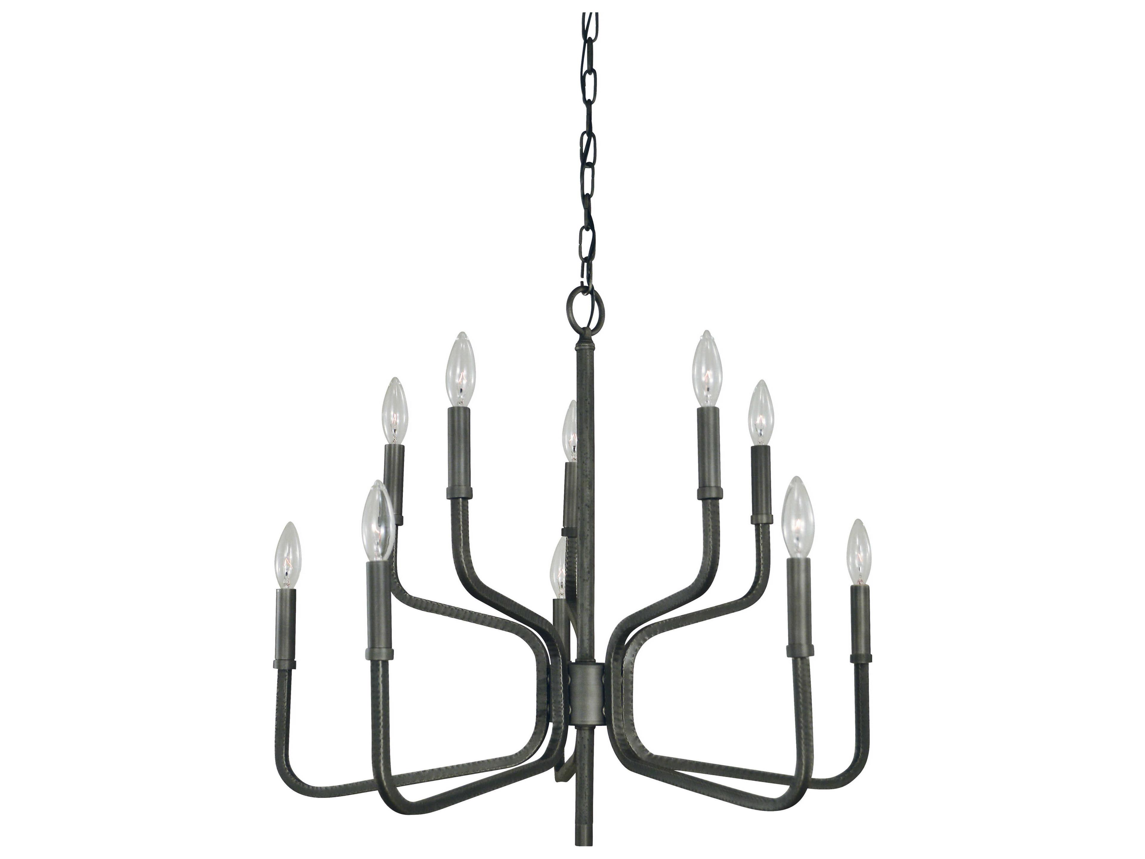 Framburg Heidleberg 10-Light Candelabra Tiered Chandelier