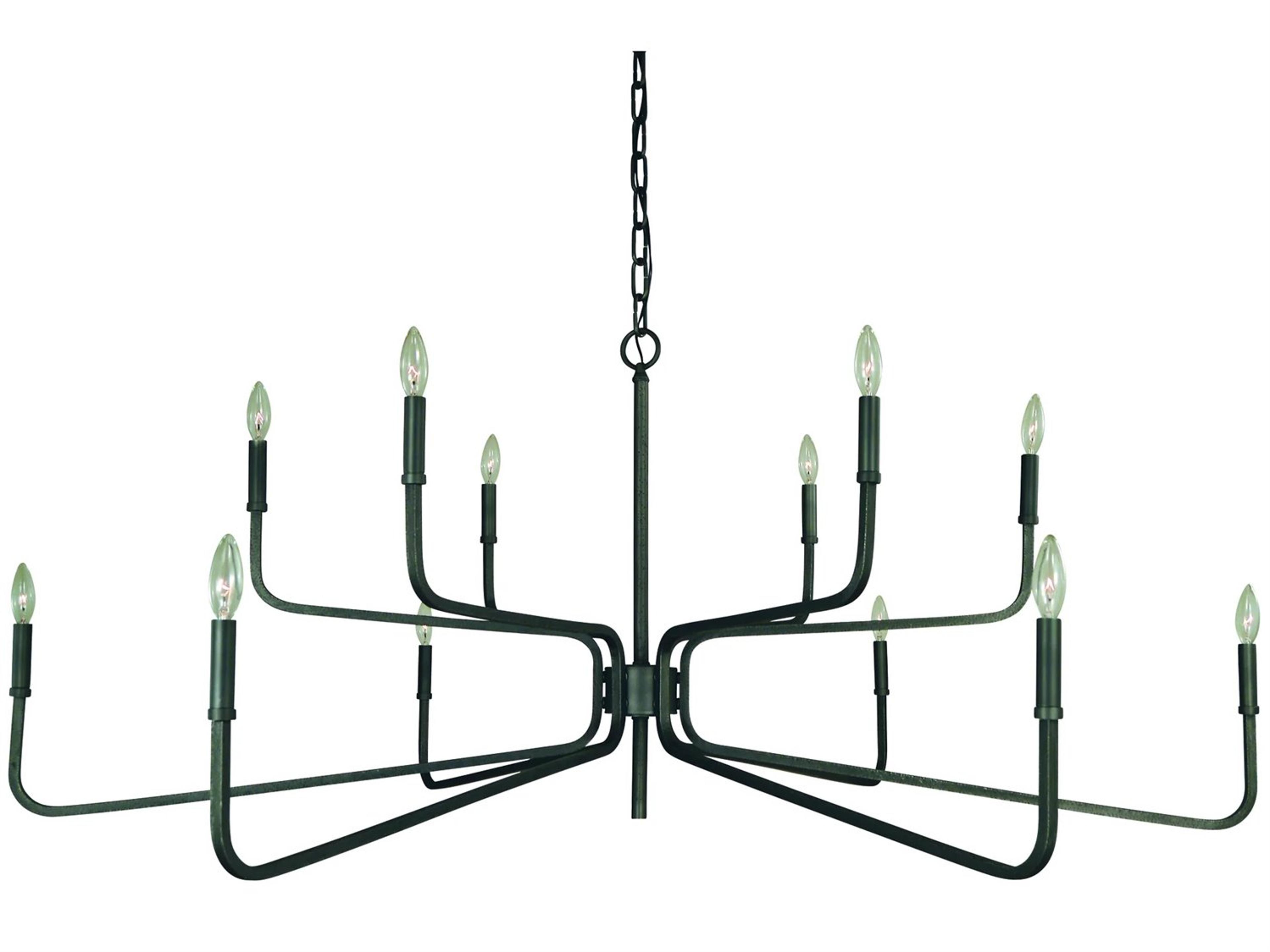 Framburg Heidleberg 12-Light Pewter Candelabra Chandelier