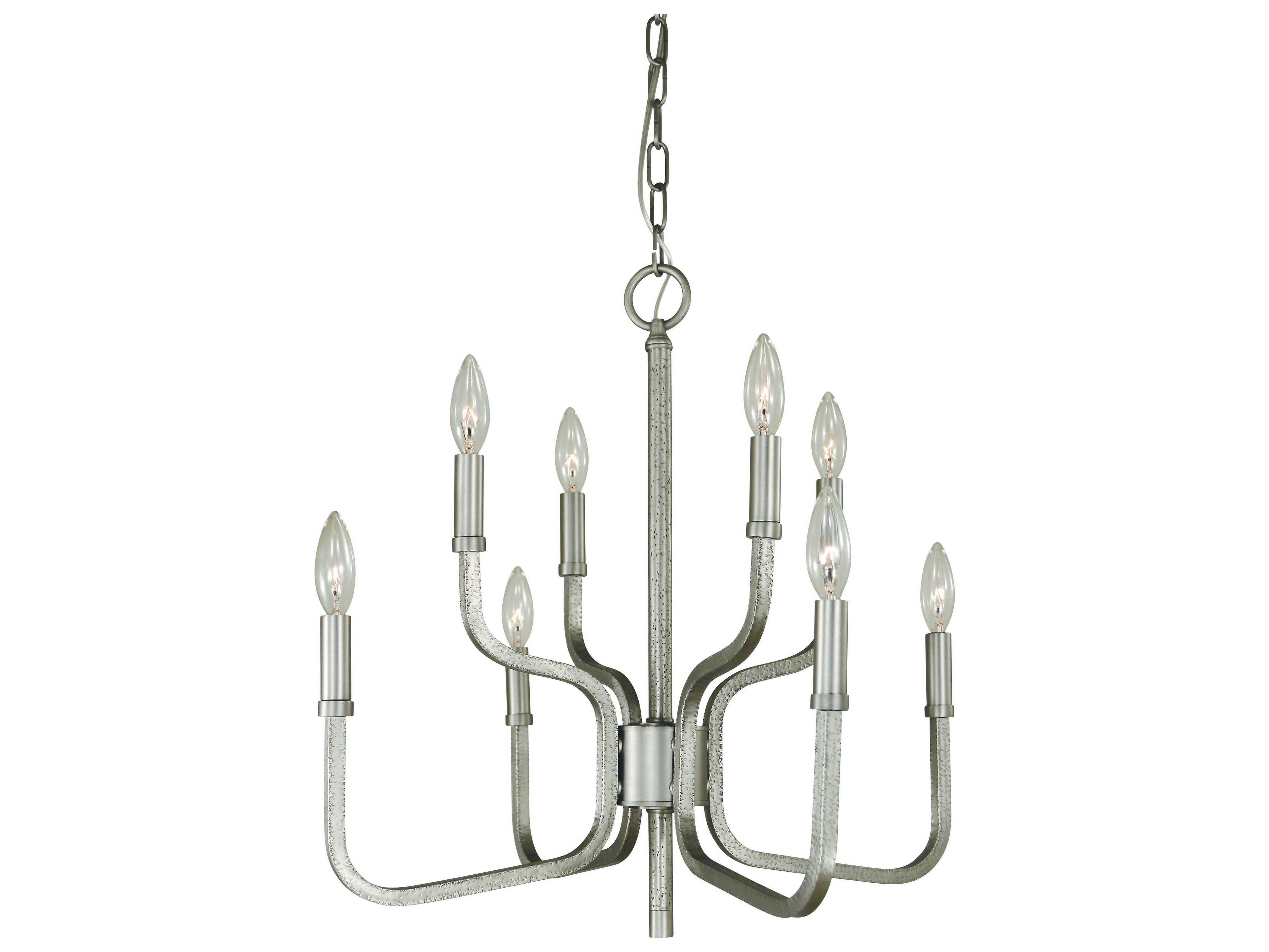 Framburg Heidleberg 8-Light Pewter Candelabra Chandelier