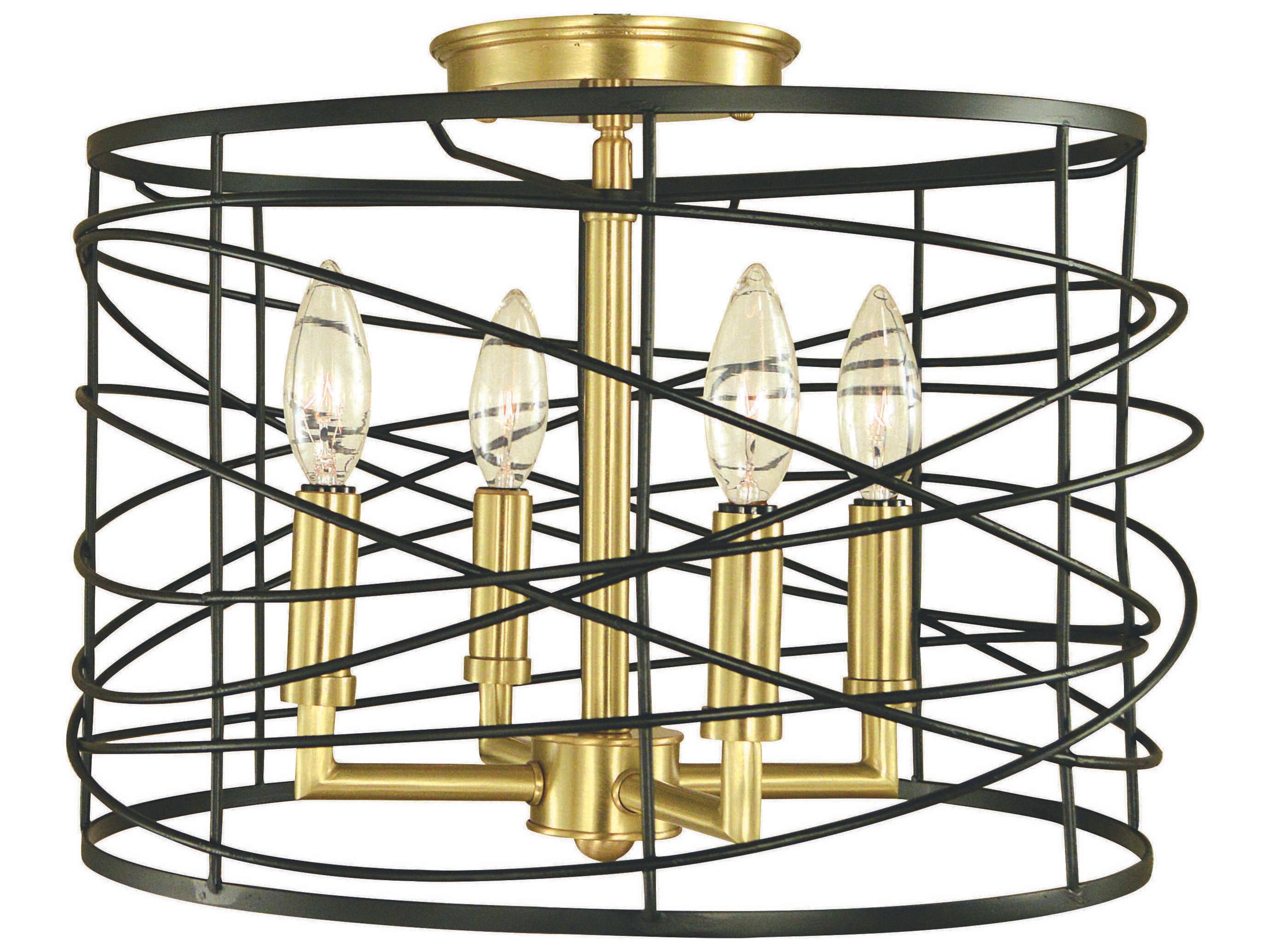 Framburg Boca 4-Light Drum Semi Flush Mount