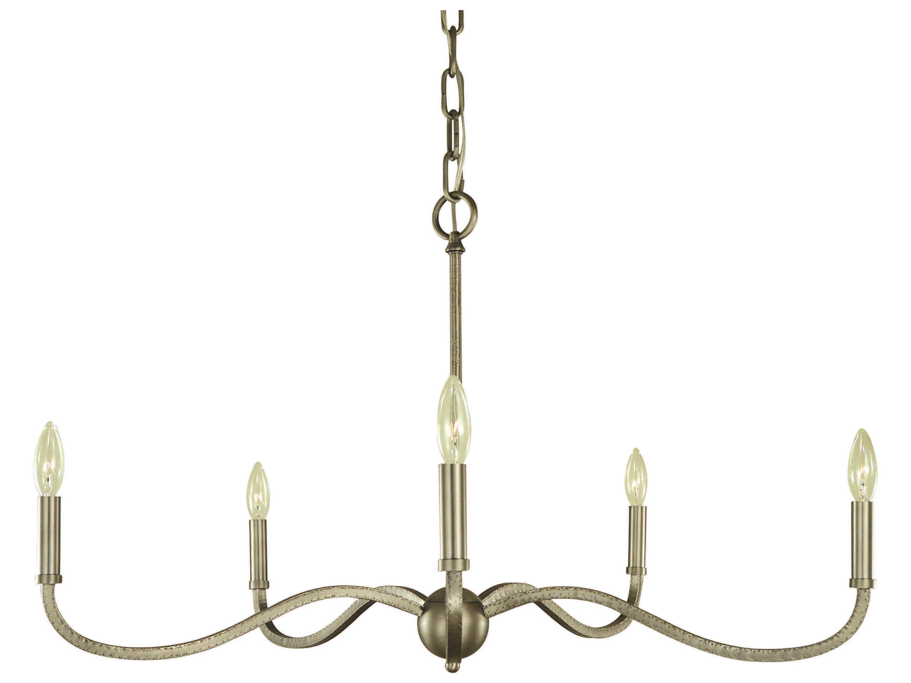 Framburg Heidelberg 5-Light Pewter Candelabra Chandelier