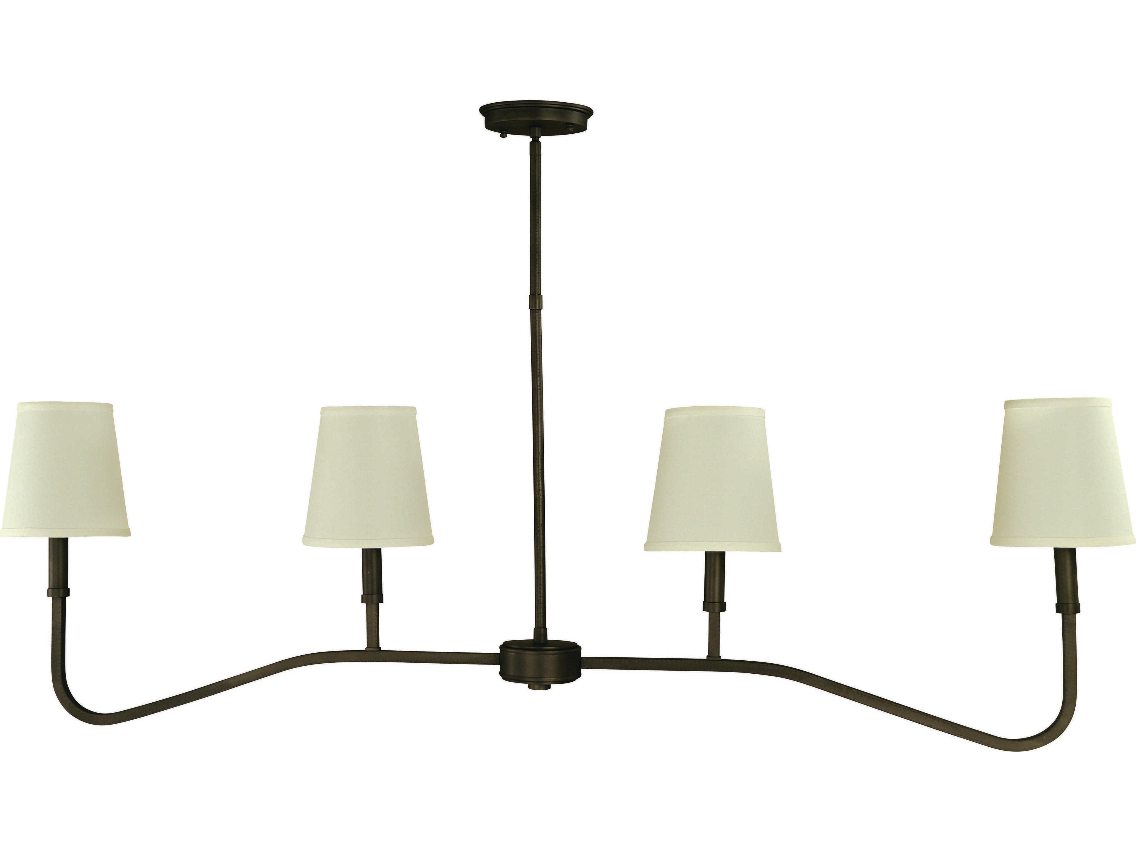 Framburg Heidelberg 4-Light Iron Black Island Pendant