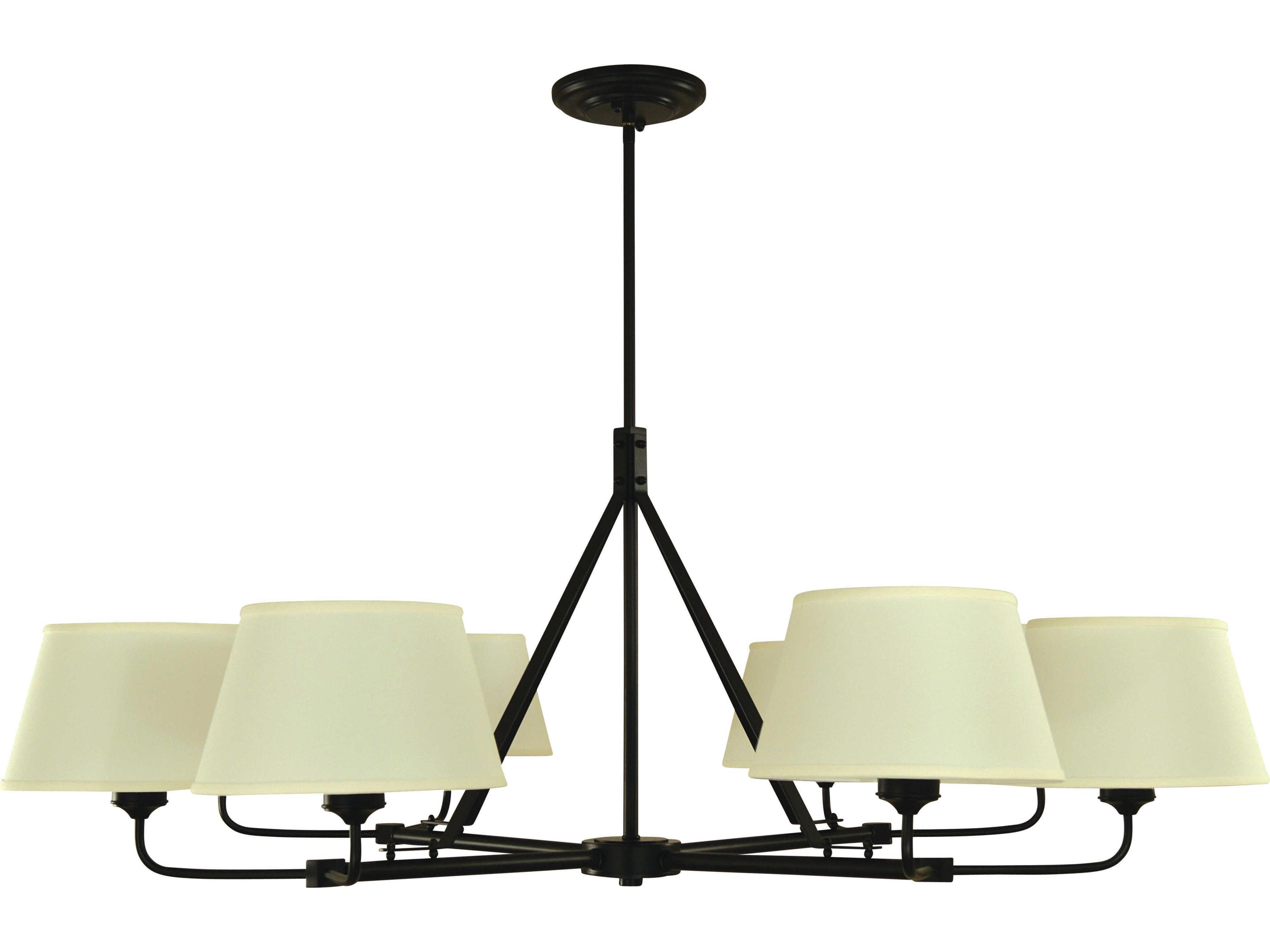 Framburg Milford 8-Light Matte Black Empire Chandelier