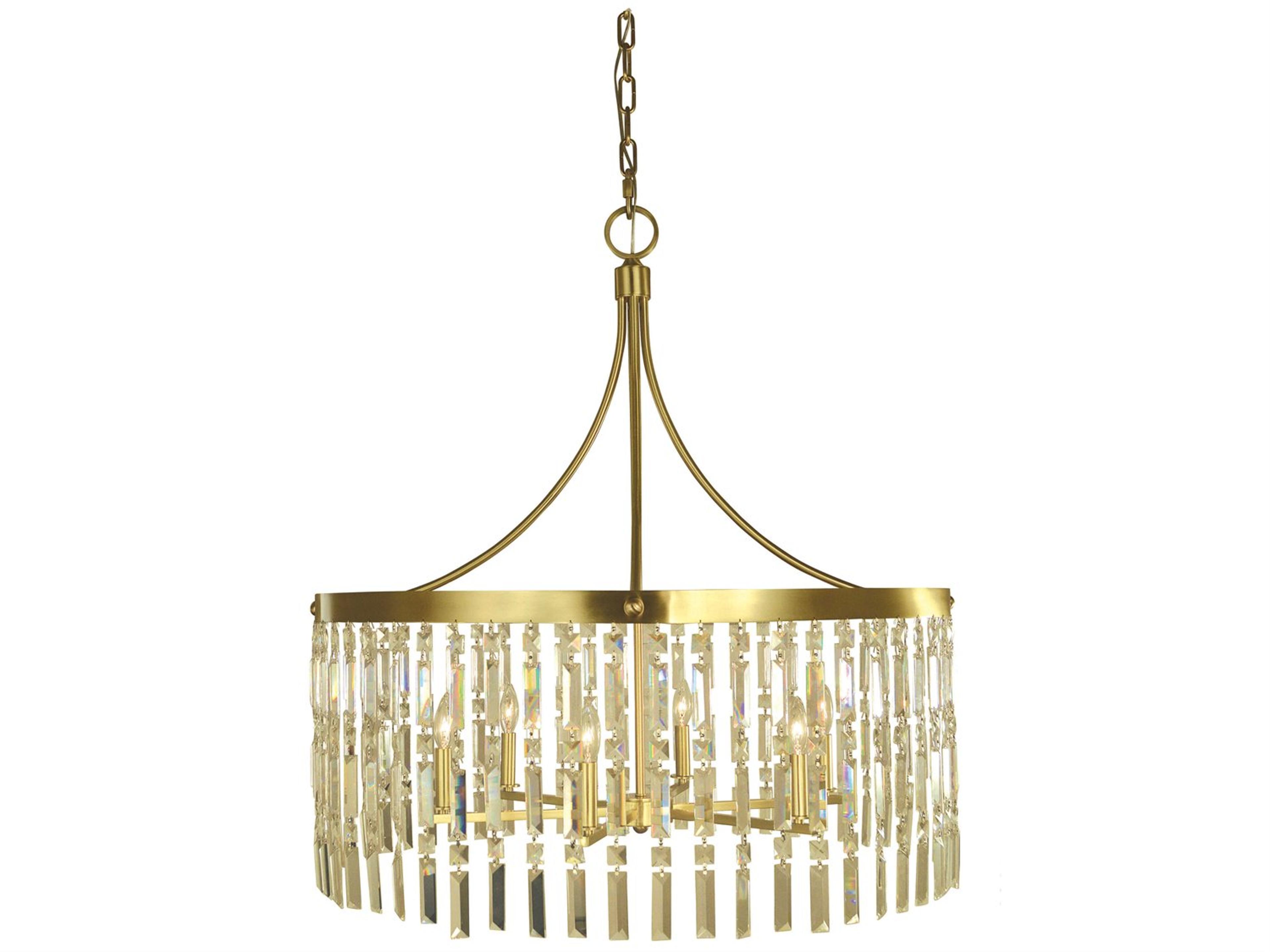 Framburg Holly 6-Light Brushed Brass Drum Chandelier