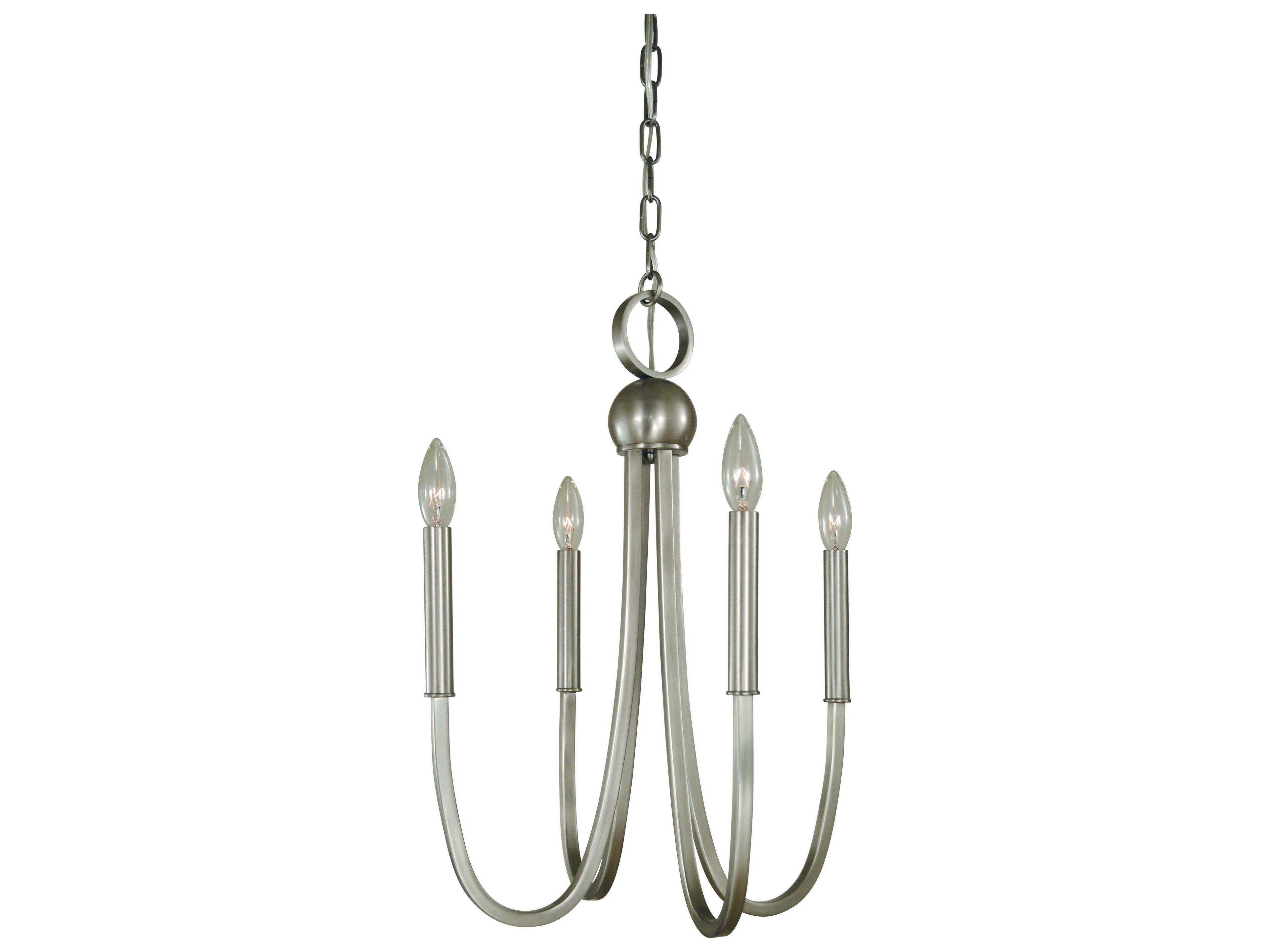 Framburg Alexandria 4-Light Brushed Nickel Chandelier