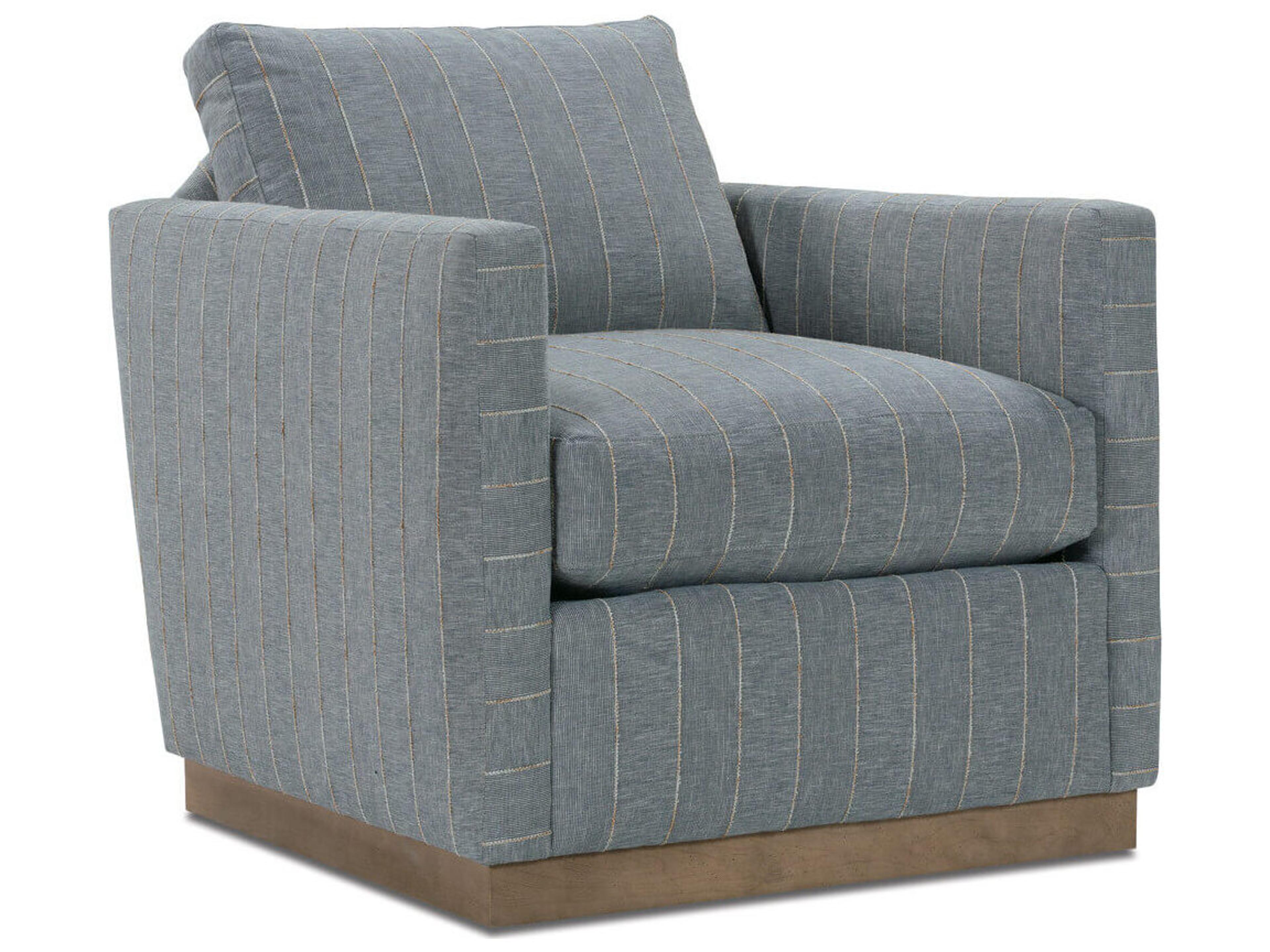 Rowe Allie Swivel Blue Fabric Accent Swivel Chair