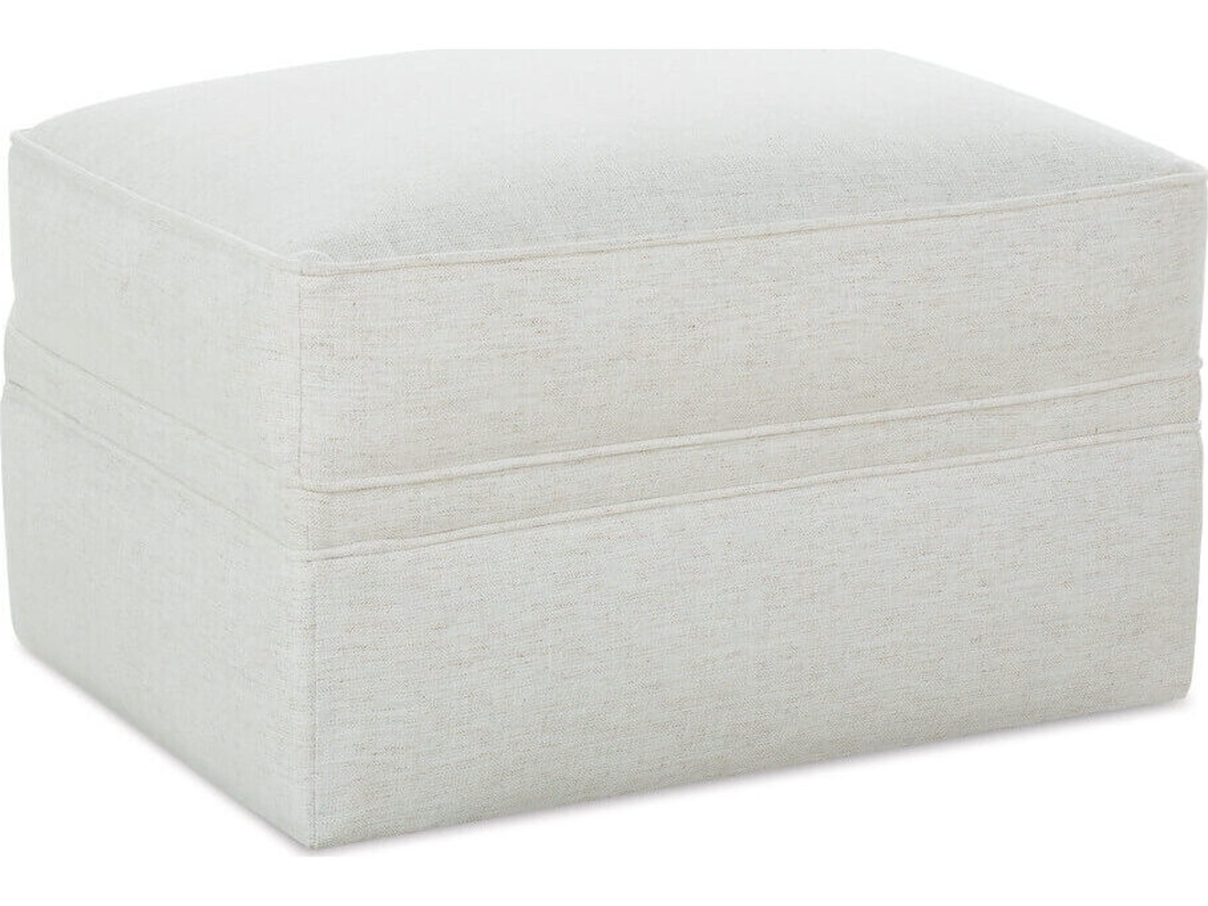 Rowe Kara White Upholstered Ottoman