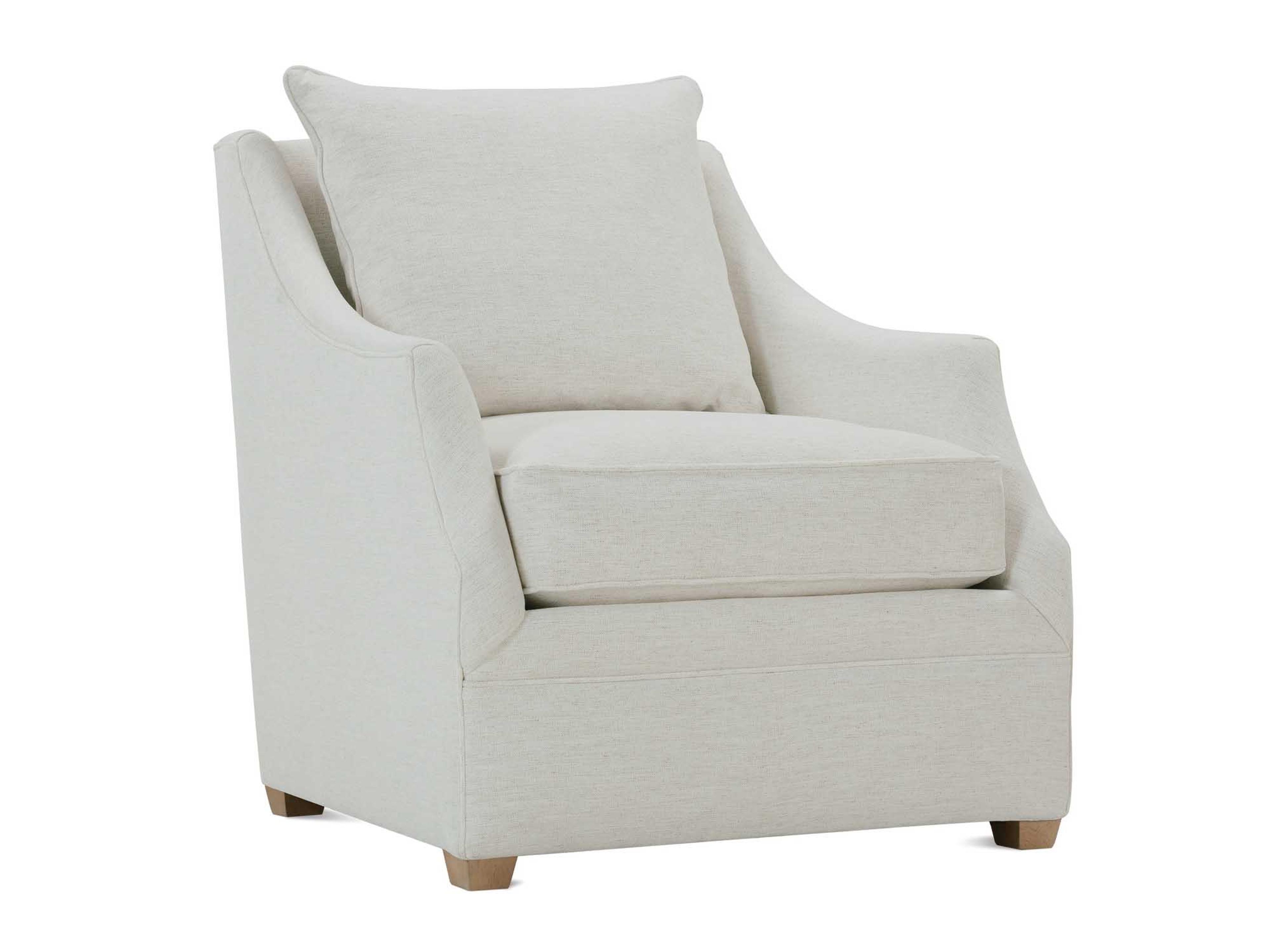 Rowe Kara White Fabric Accent Chair