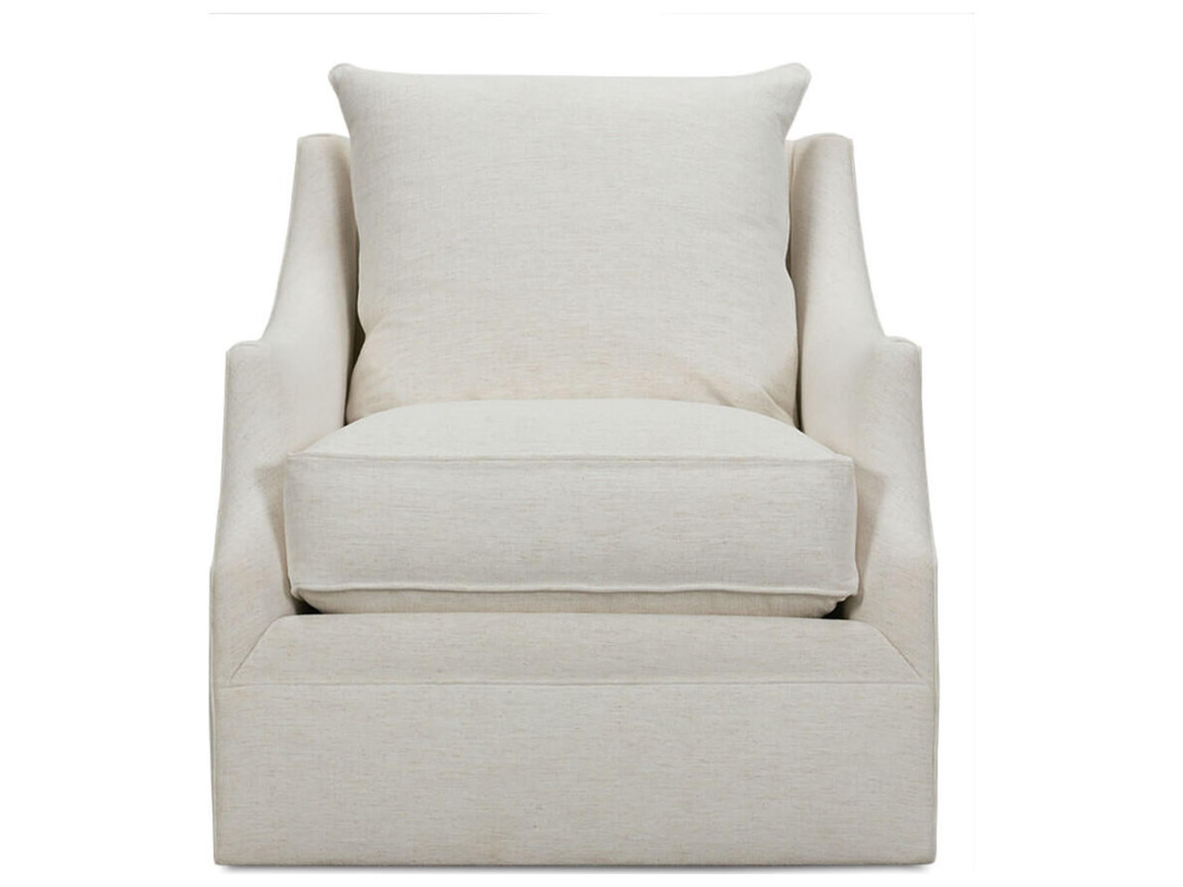 Rowe Kara Glider Cream Fabric Accent Swivel Chair