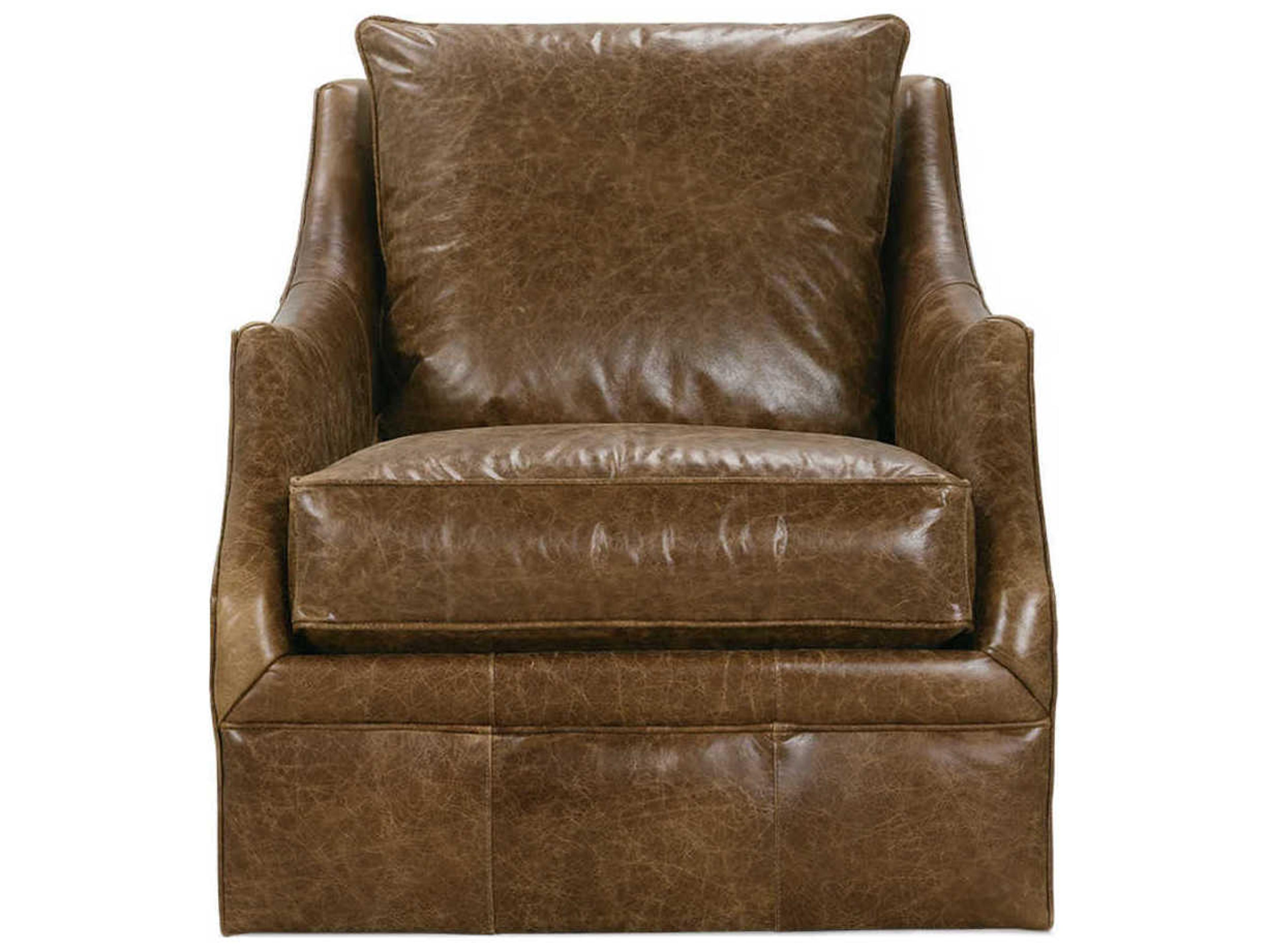 Rowe Kara Swivel Leather Accent Swivel Chair