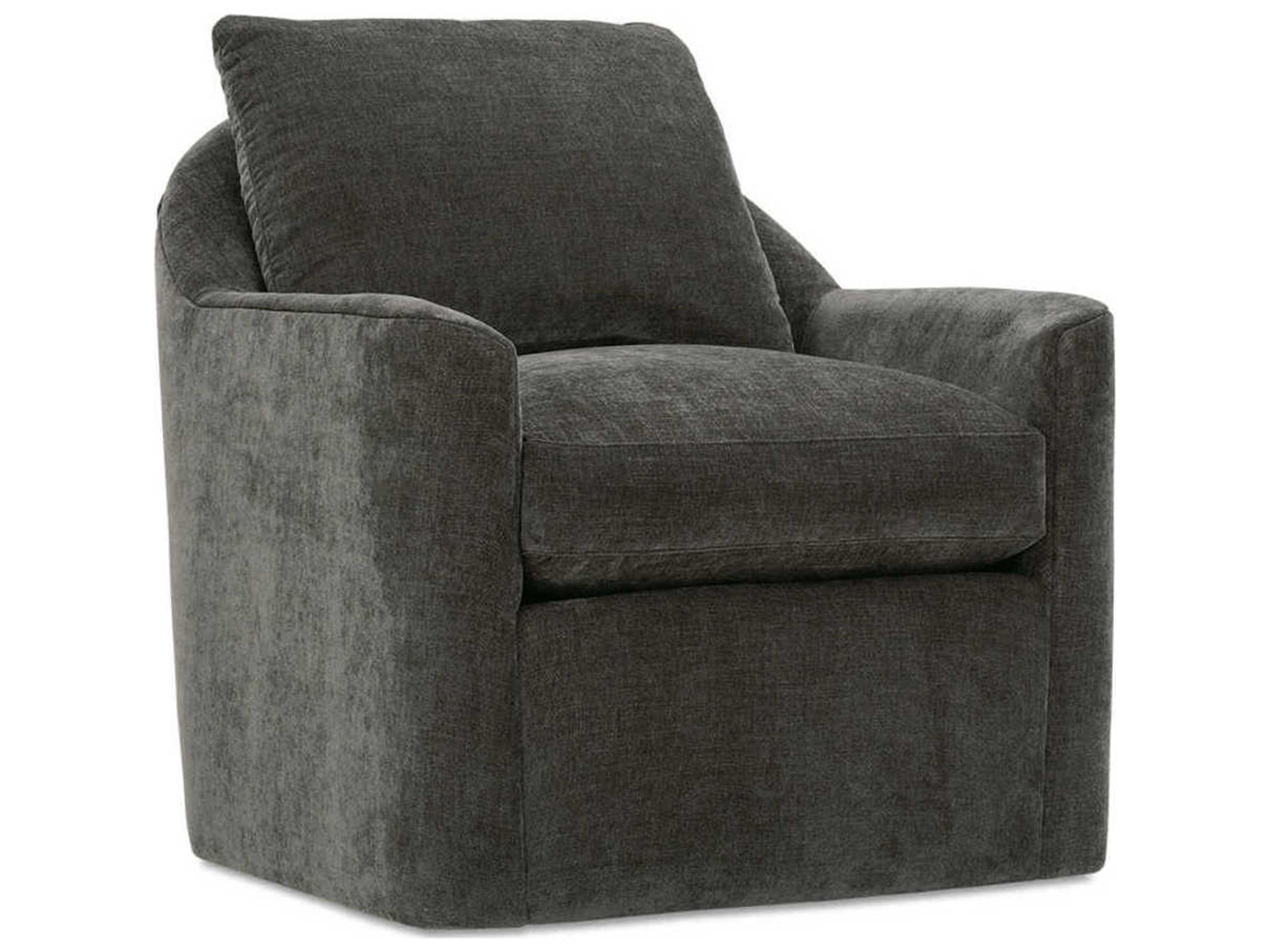 Rowe Laya Swivel Gray Fabric Accent Swivel Chair