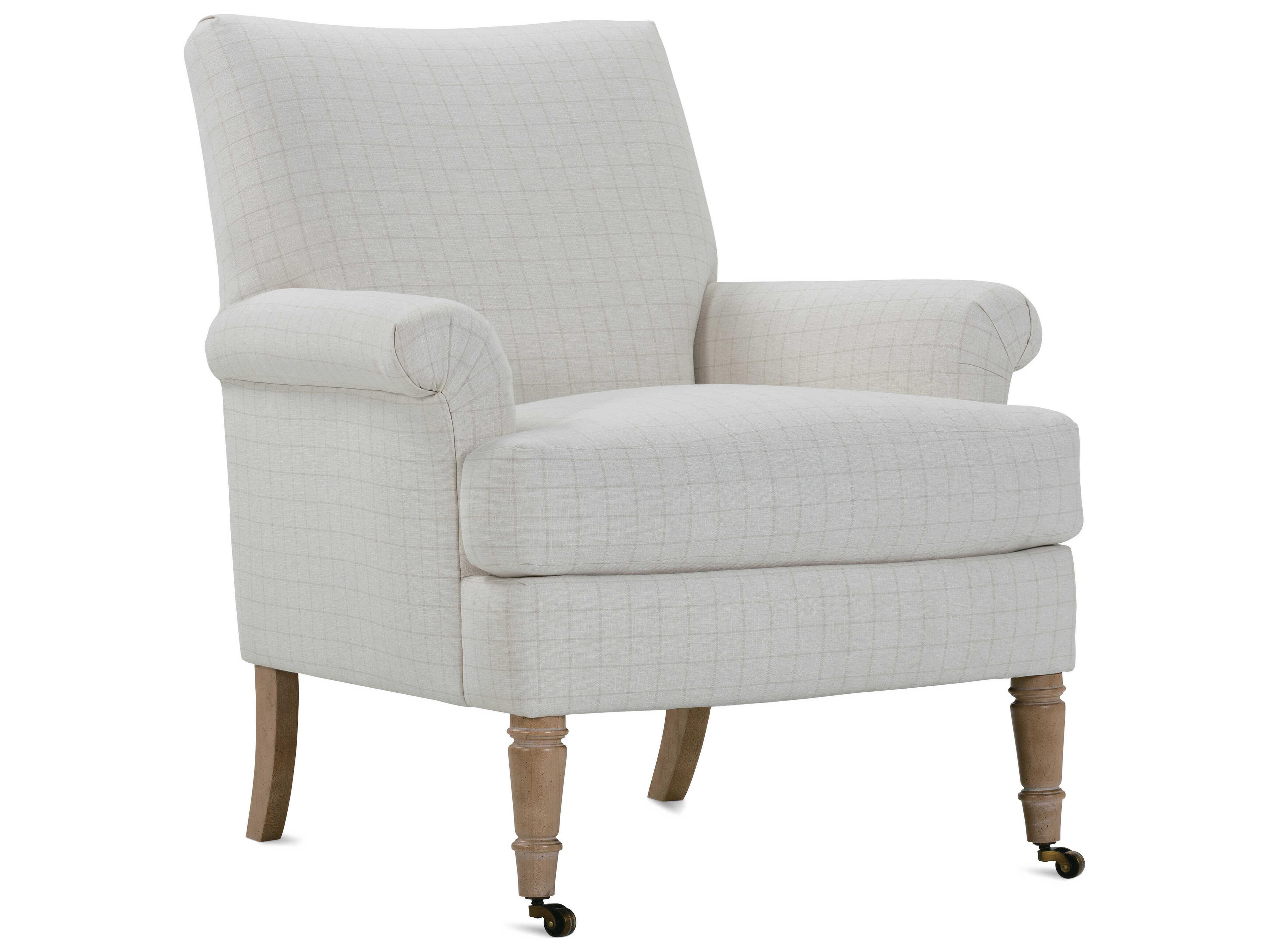 Rowe Hannah Rolling Beige Fabric Accent Chair