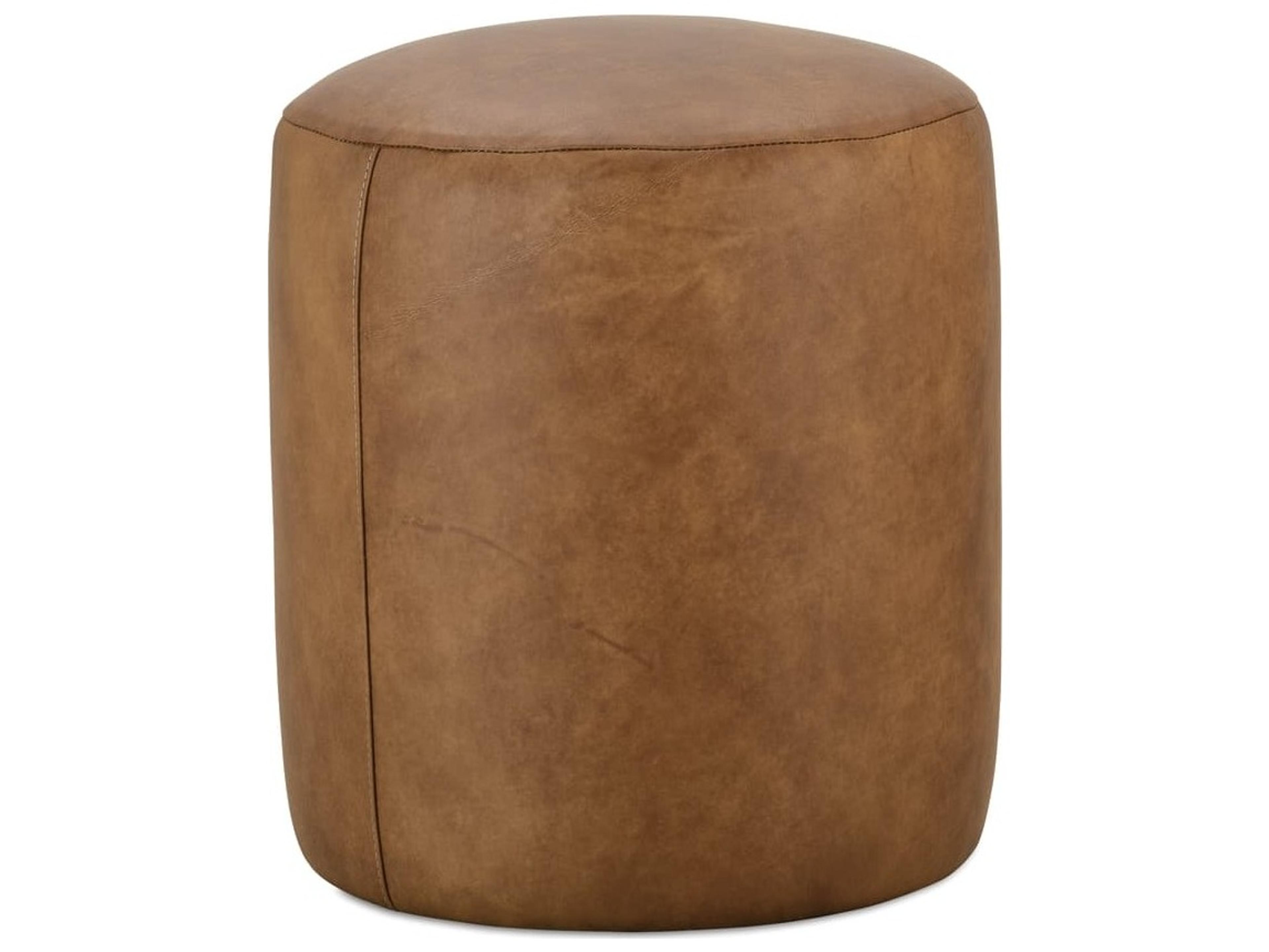 Rowe Cocoa Brown Leather Ottoman