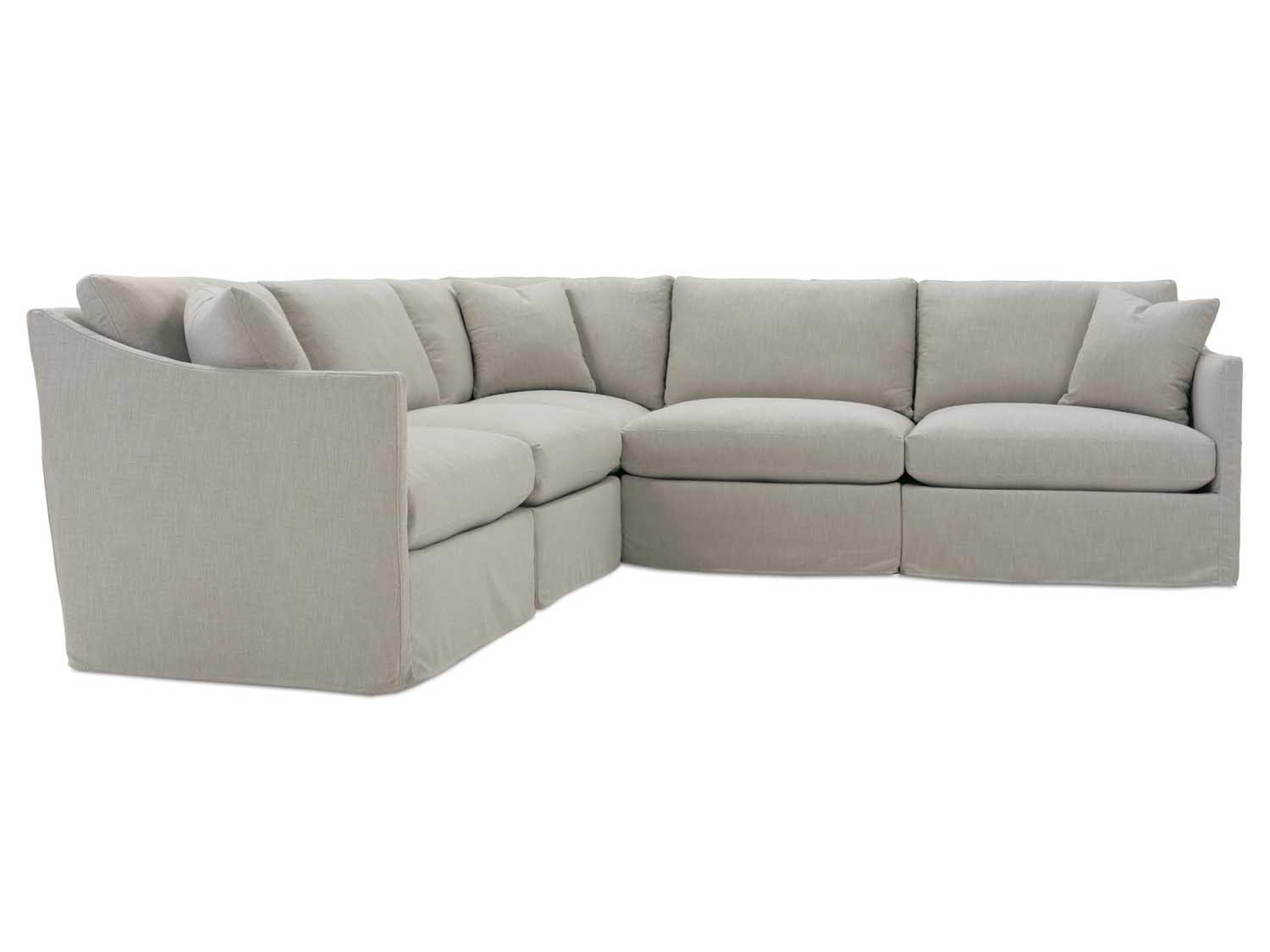 Rowe Serena Gray Upholstered Sectional Sofa