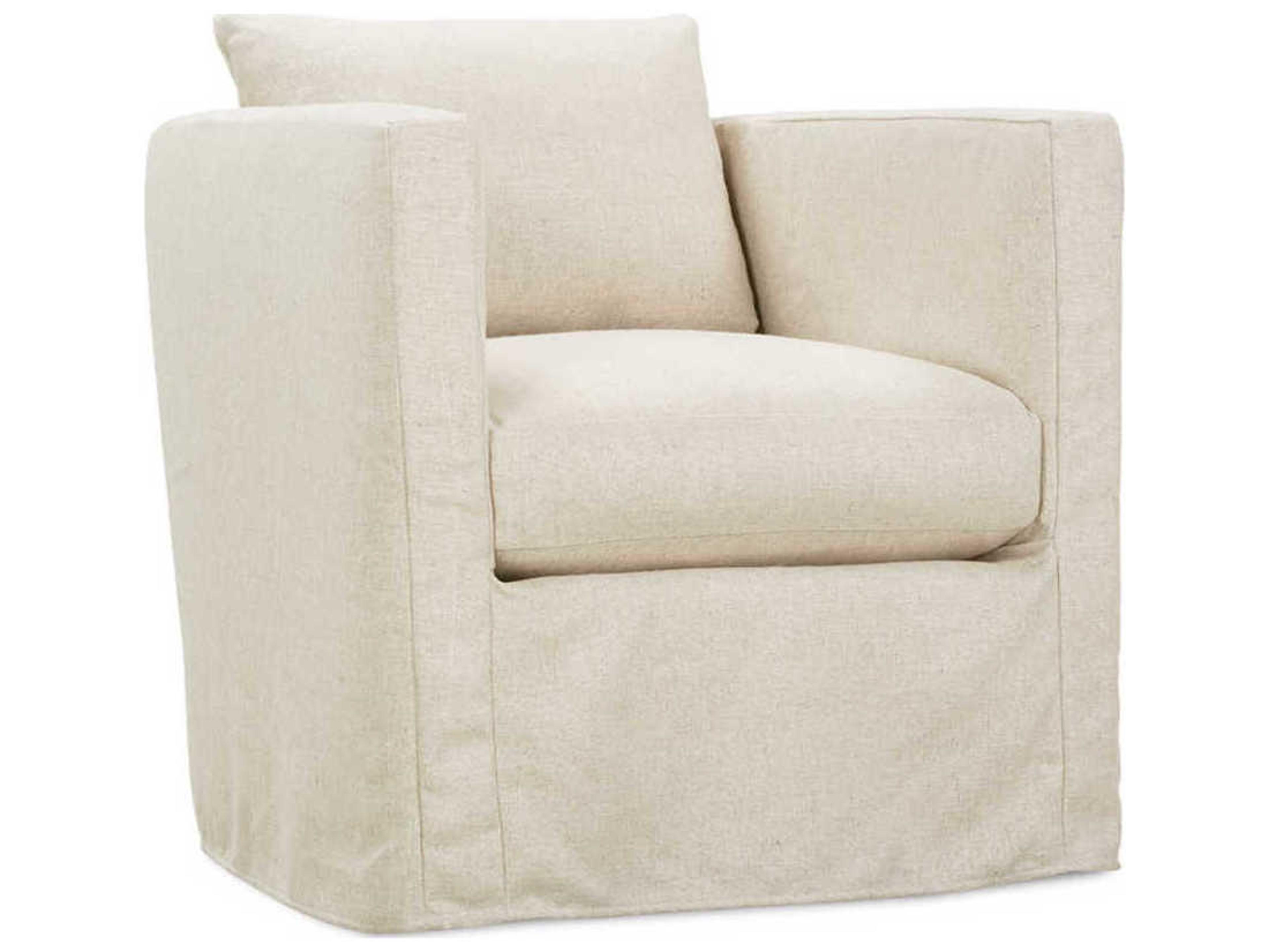 Rowe Rothko Swivel Beige Fabric Accent Swivel Chair