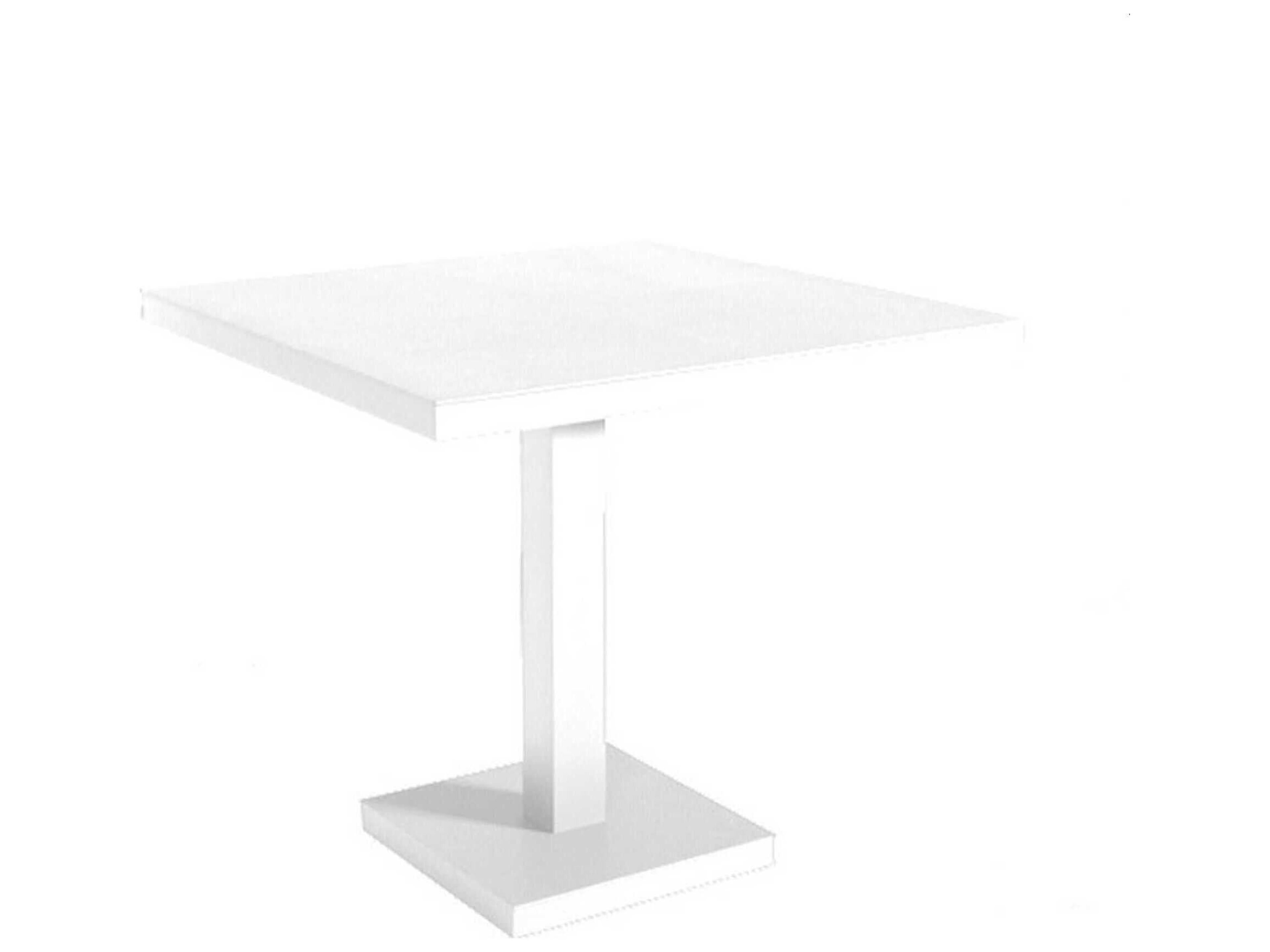 Resol Barcino Square Dining Table Pedestal Leg 31x31 White
