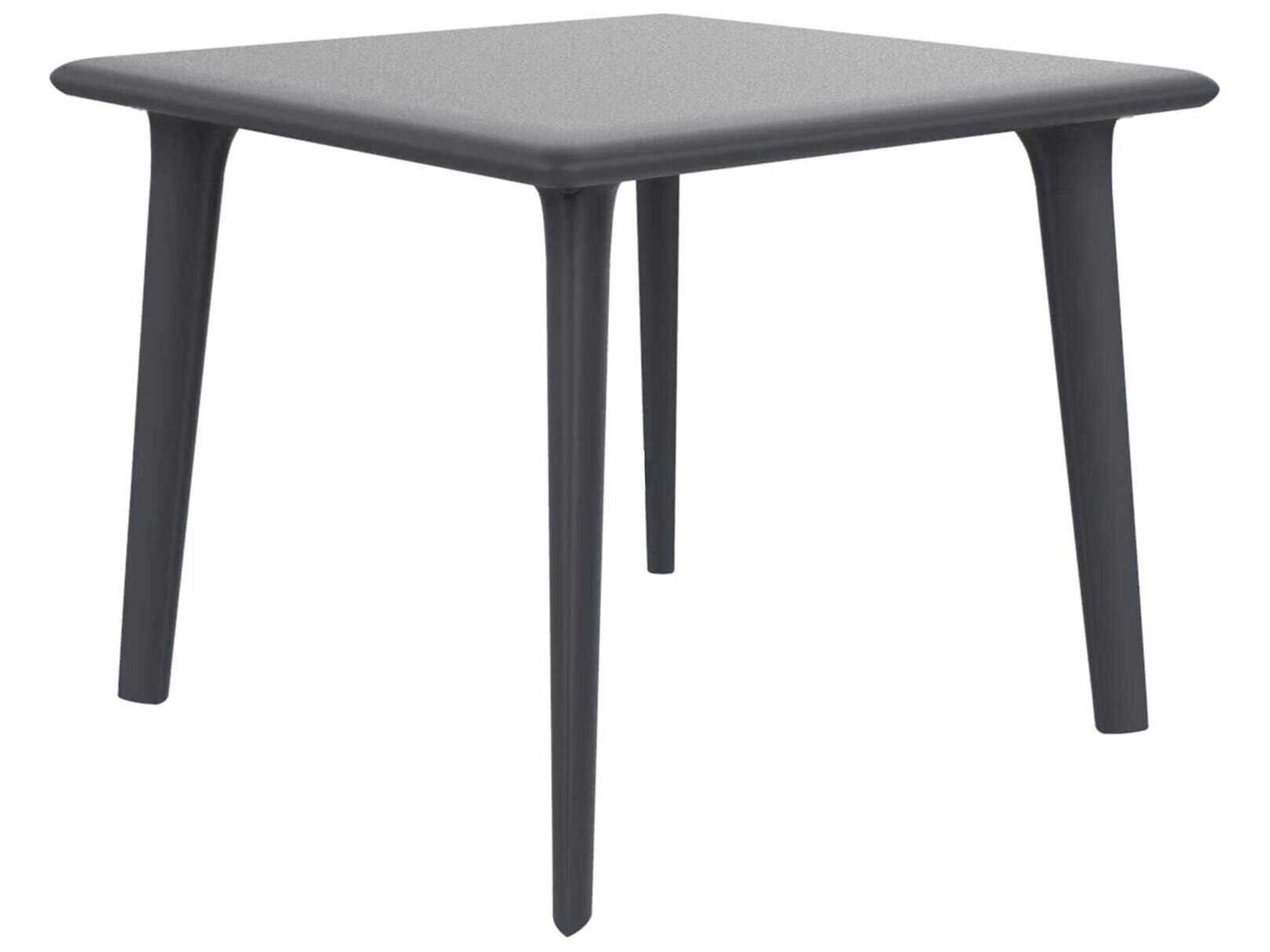 Resol New Dessa Square Dining Table Dark Grey