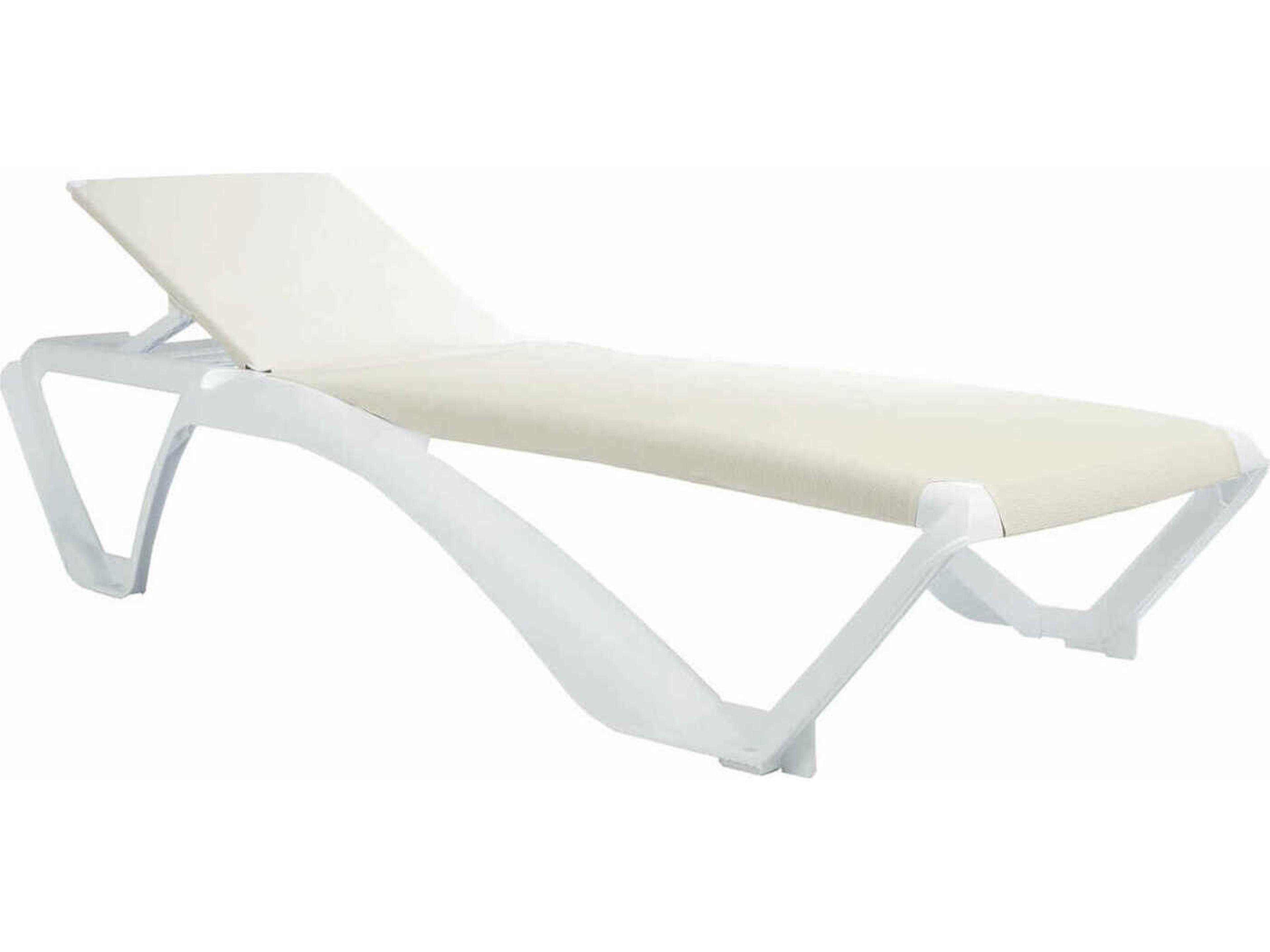 Resol Marina Club Sunlounger White Structure Beige Textilene Price Includes 2