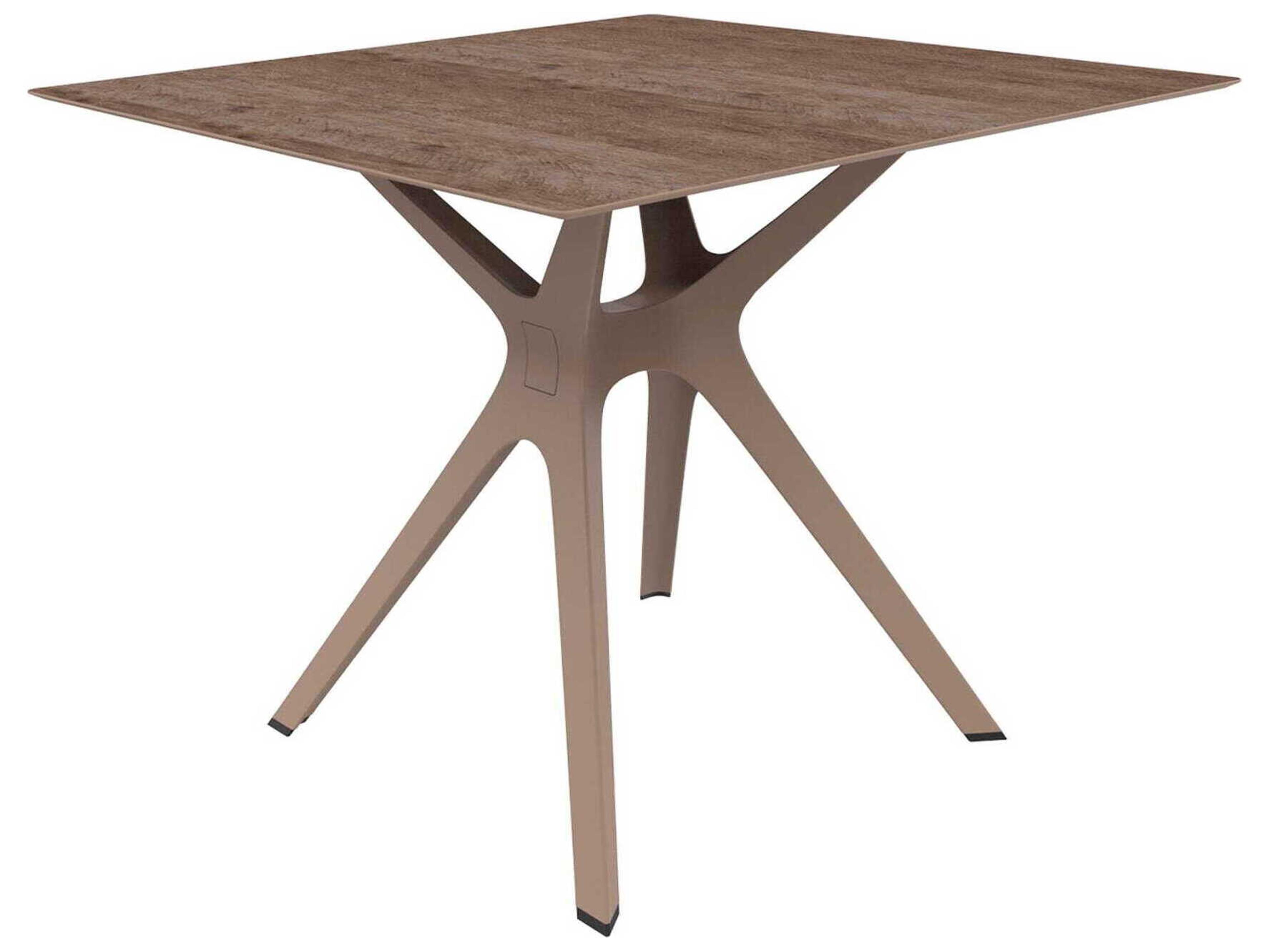 Vela S Square Dining Table Sand Base Ash Oak Dining Table Top