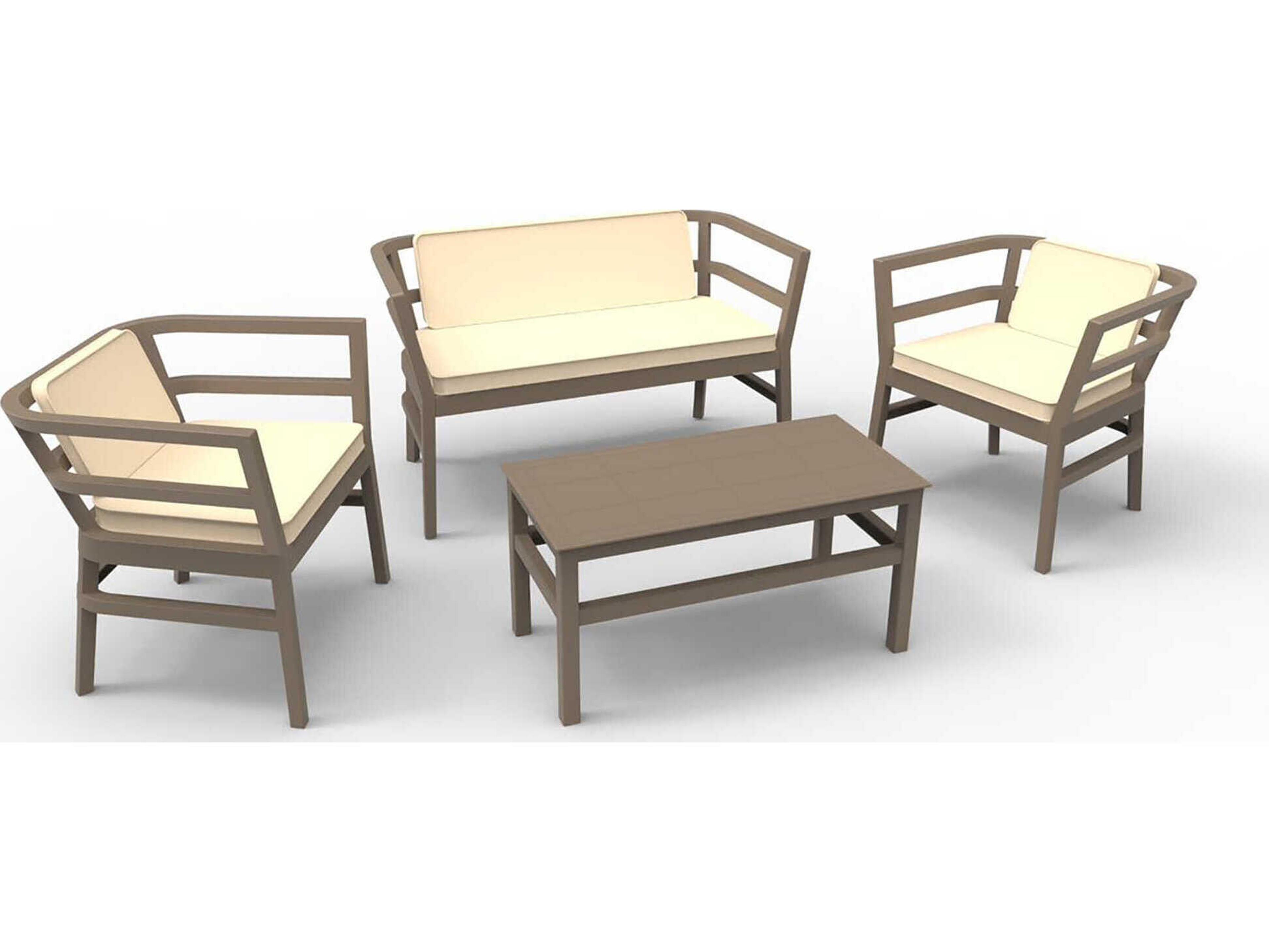 Resol Click-Clack 4 Piece Conversation Set Chocolate