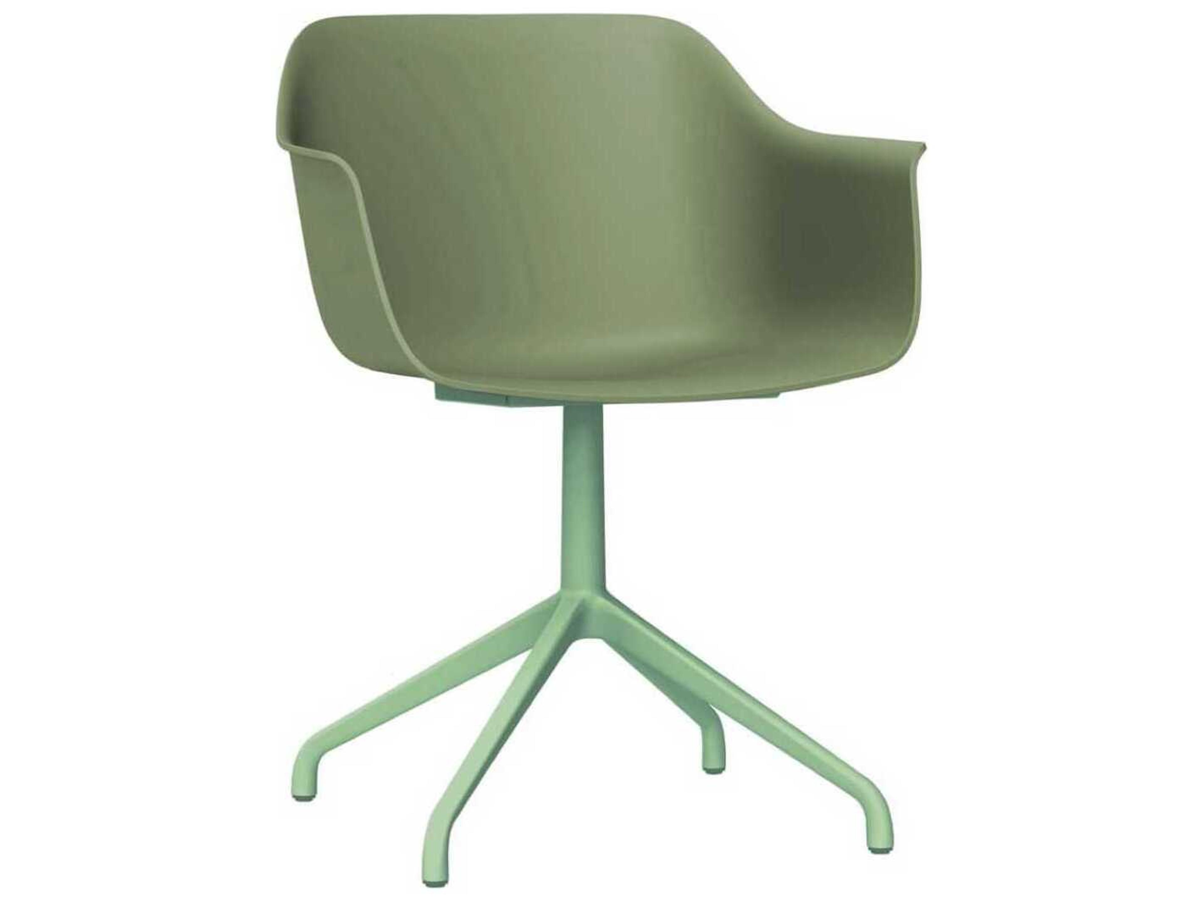 Resol Shape Dining Armchair Spider Legs Swivel Greenish Grey Price Includes 2