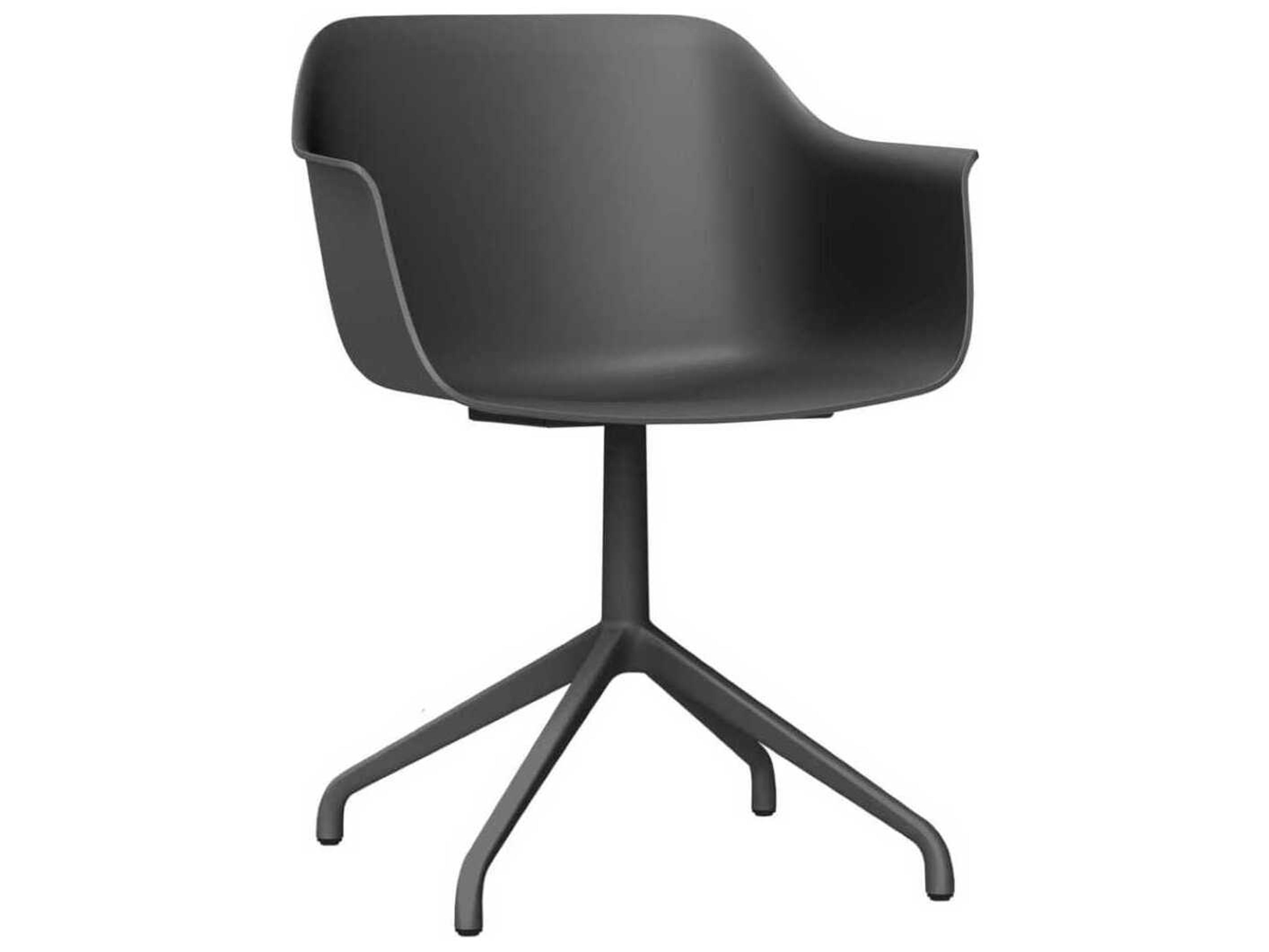 Resol Shape Dining Armchair Spider Legs Swivel Dark Grey Price Includes 2