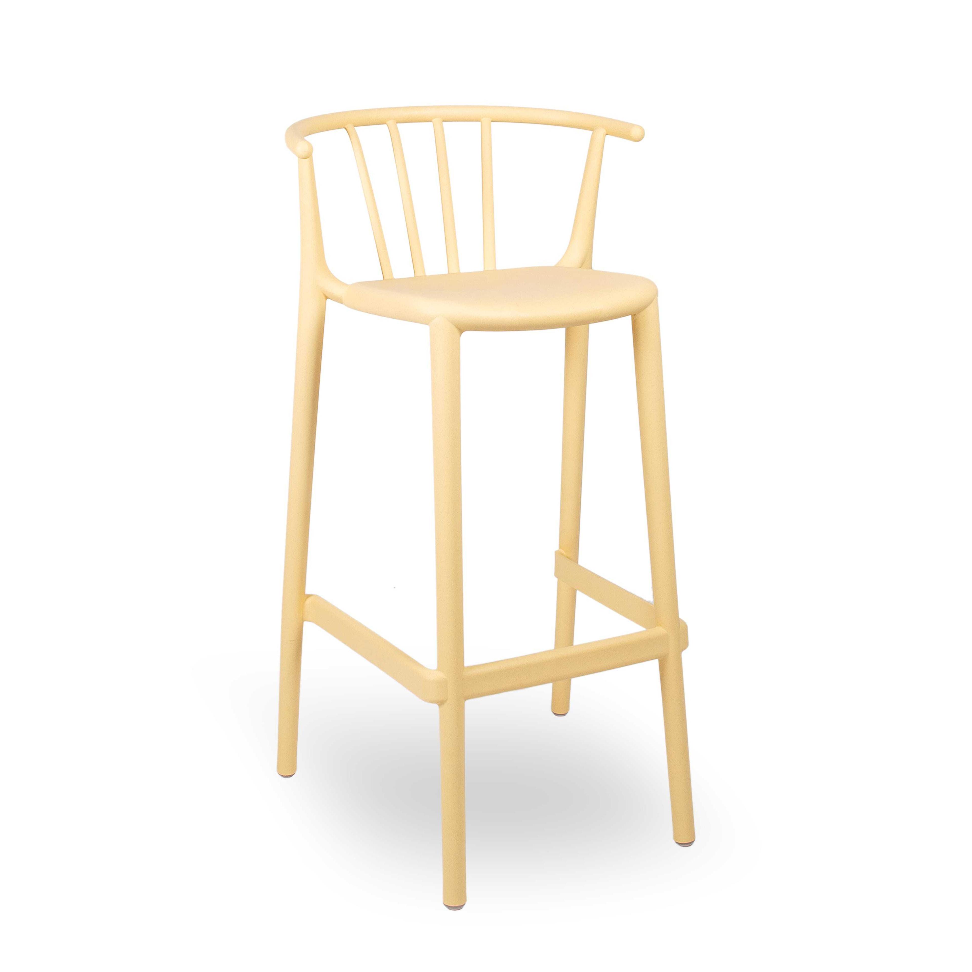 Resol Woody Eco Recycled High Bar Chair Fire Yellow Price Includes 4