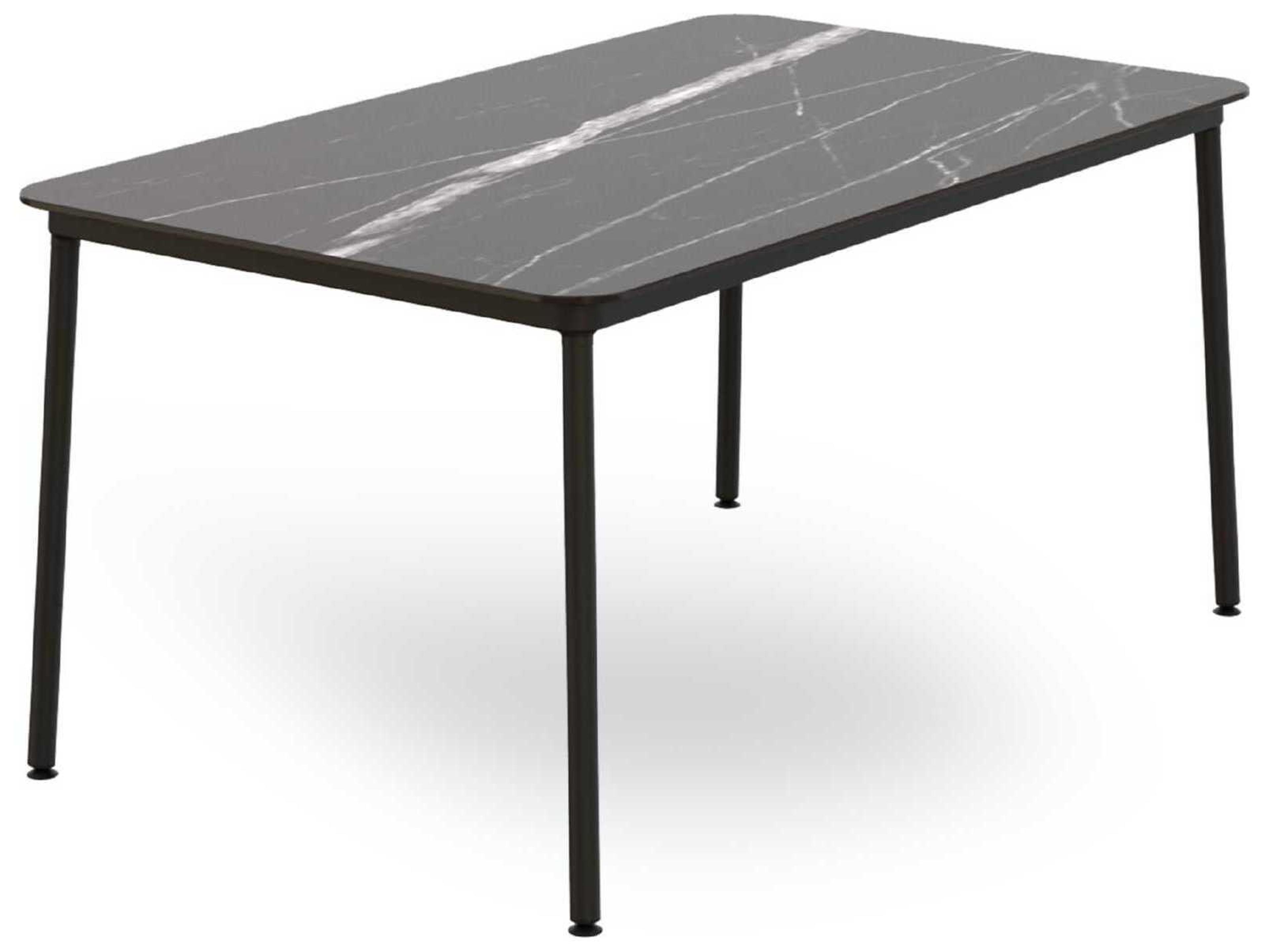 Resol Hub Rectangular Dining Table 59x35 Black Marble
