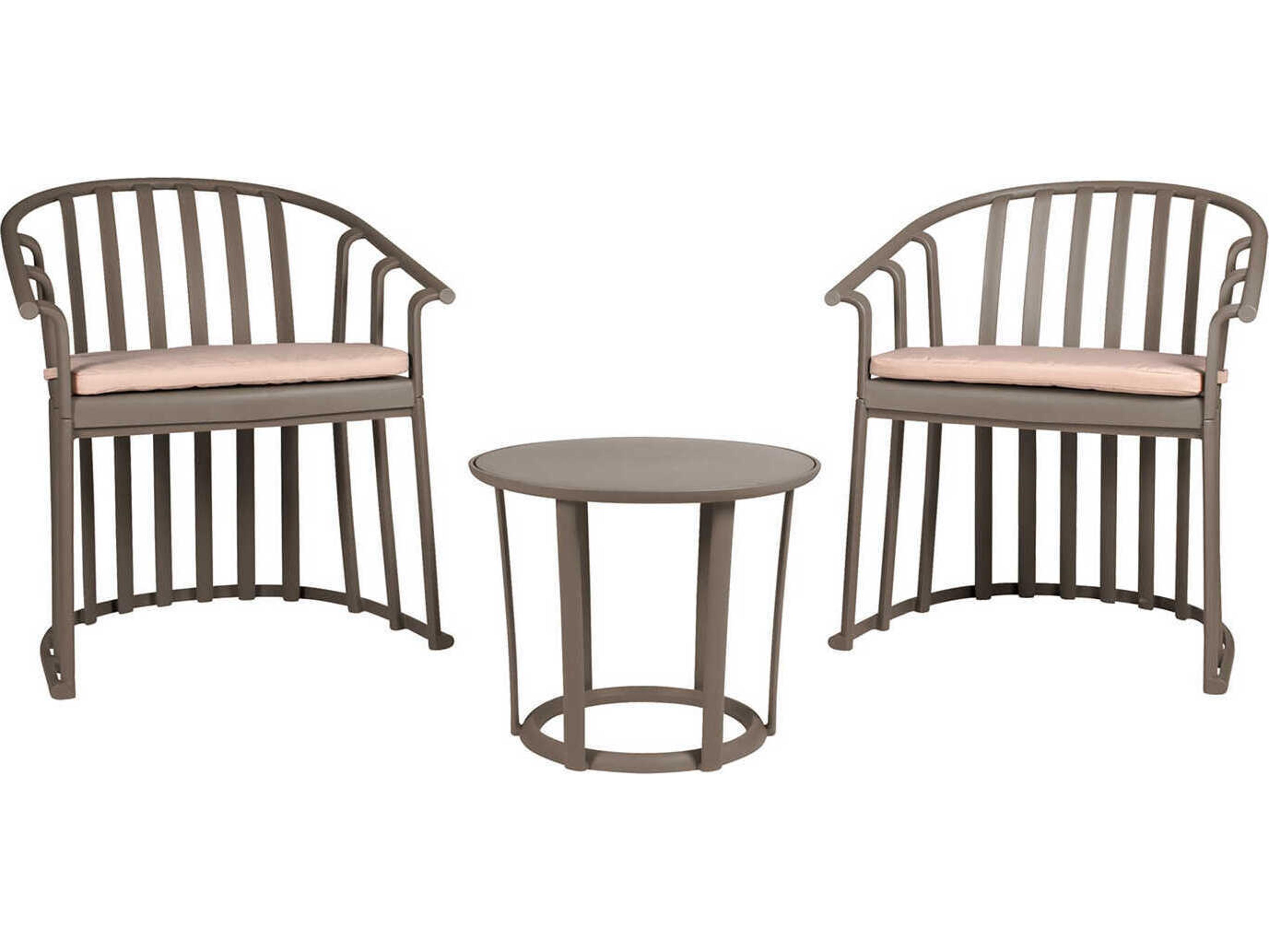 Resol Raff 3 Piece Conversation Set with Cushions Chocolate