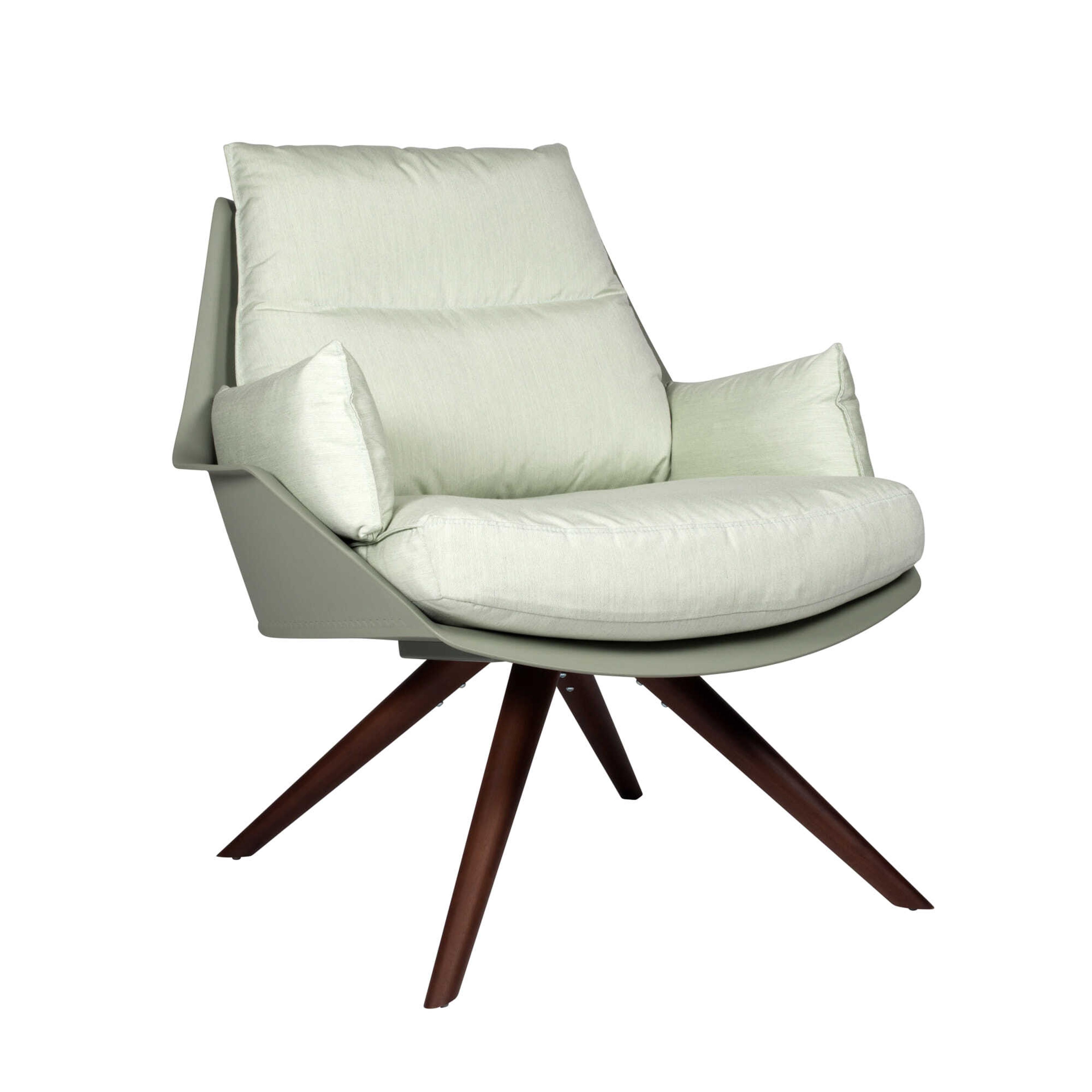 Resol Anou Wood Lounge Chair Greenish Grey