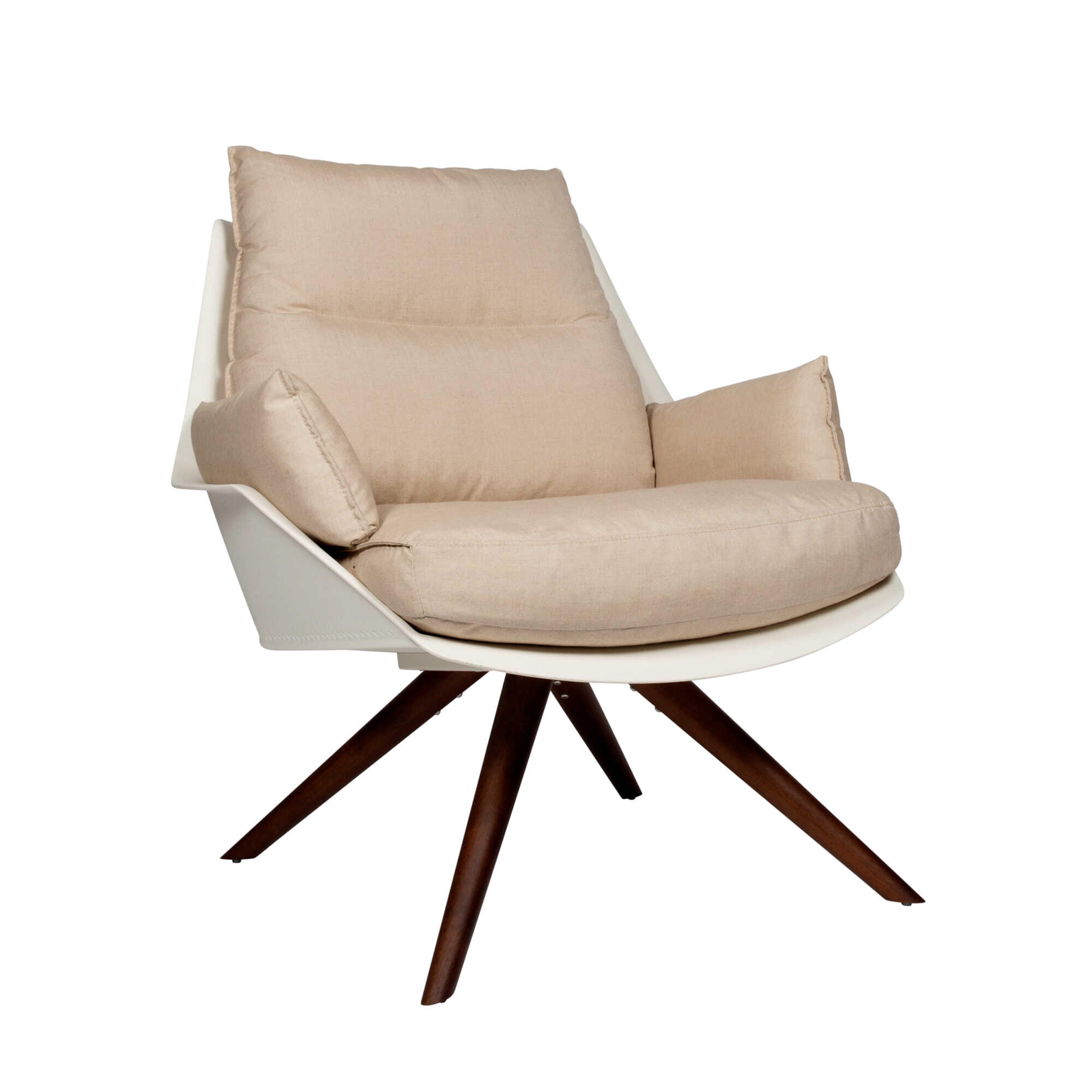 Resol Anou Wood Lounge Chair Ivory