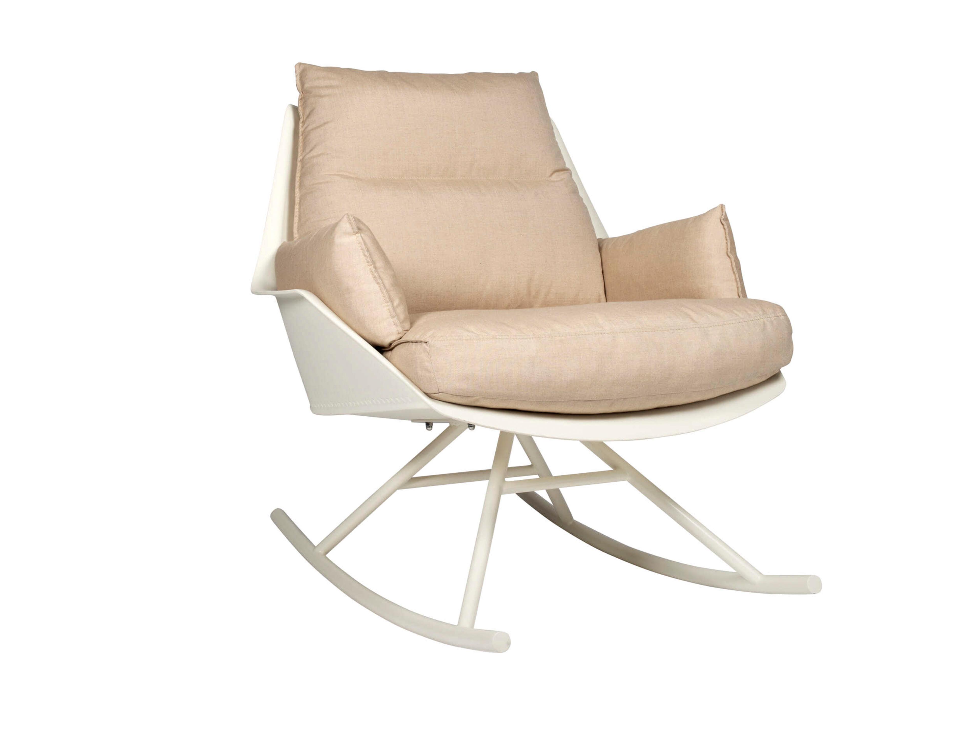 Resol Anou Rocking Lounge Chair Ivory Arbor Pebble