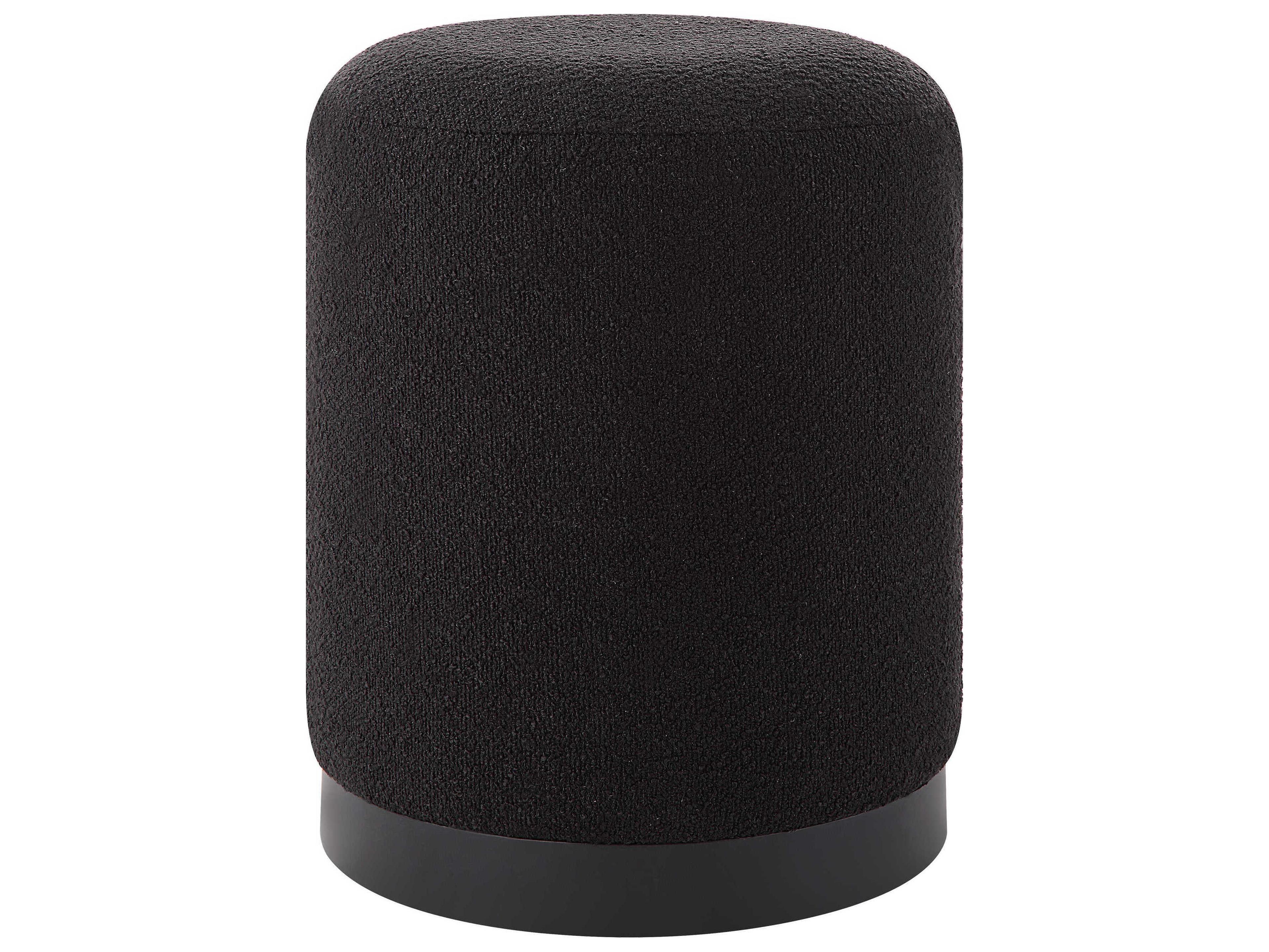 Renwil Castillo Black Upholstered Ottoman