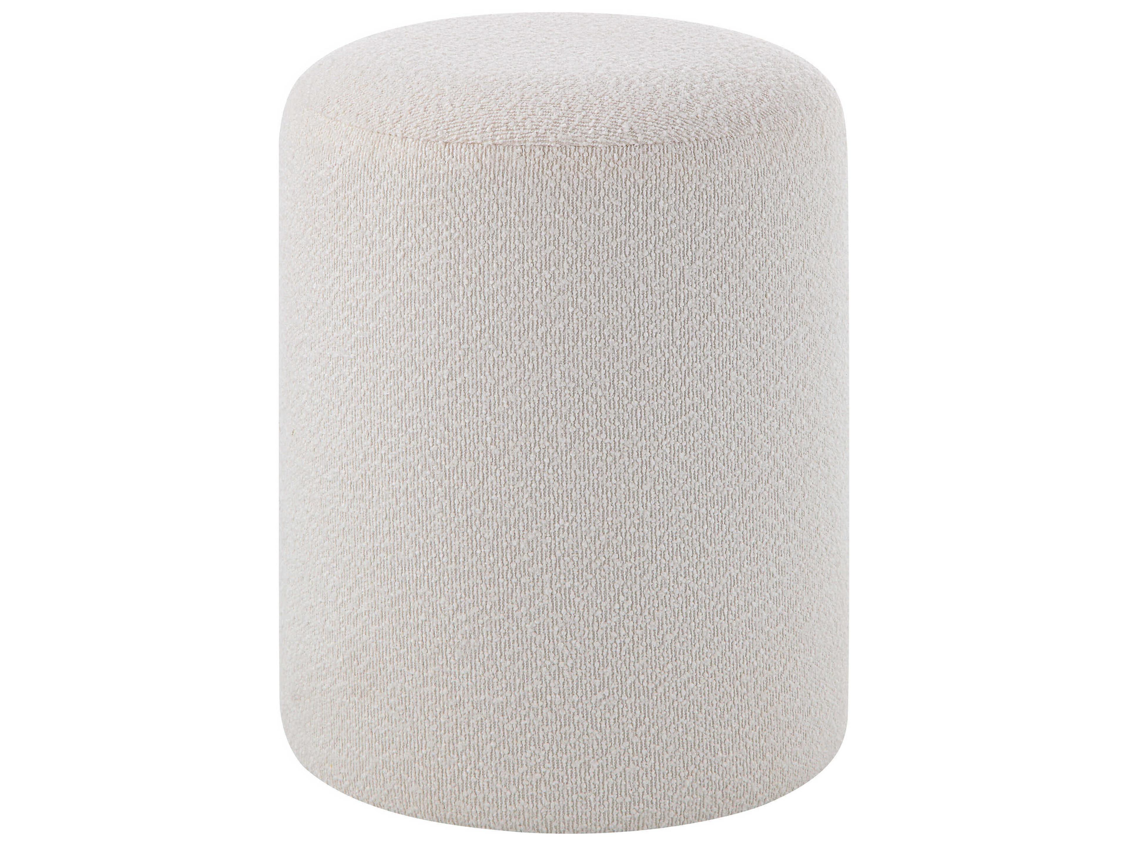 Renwil Corbin White Upholstered Ottoman