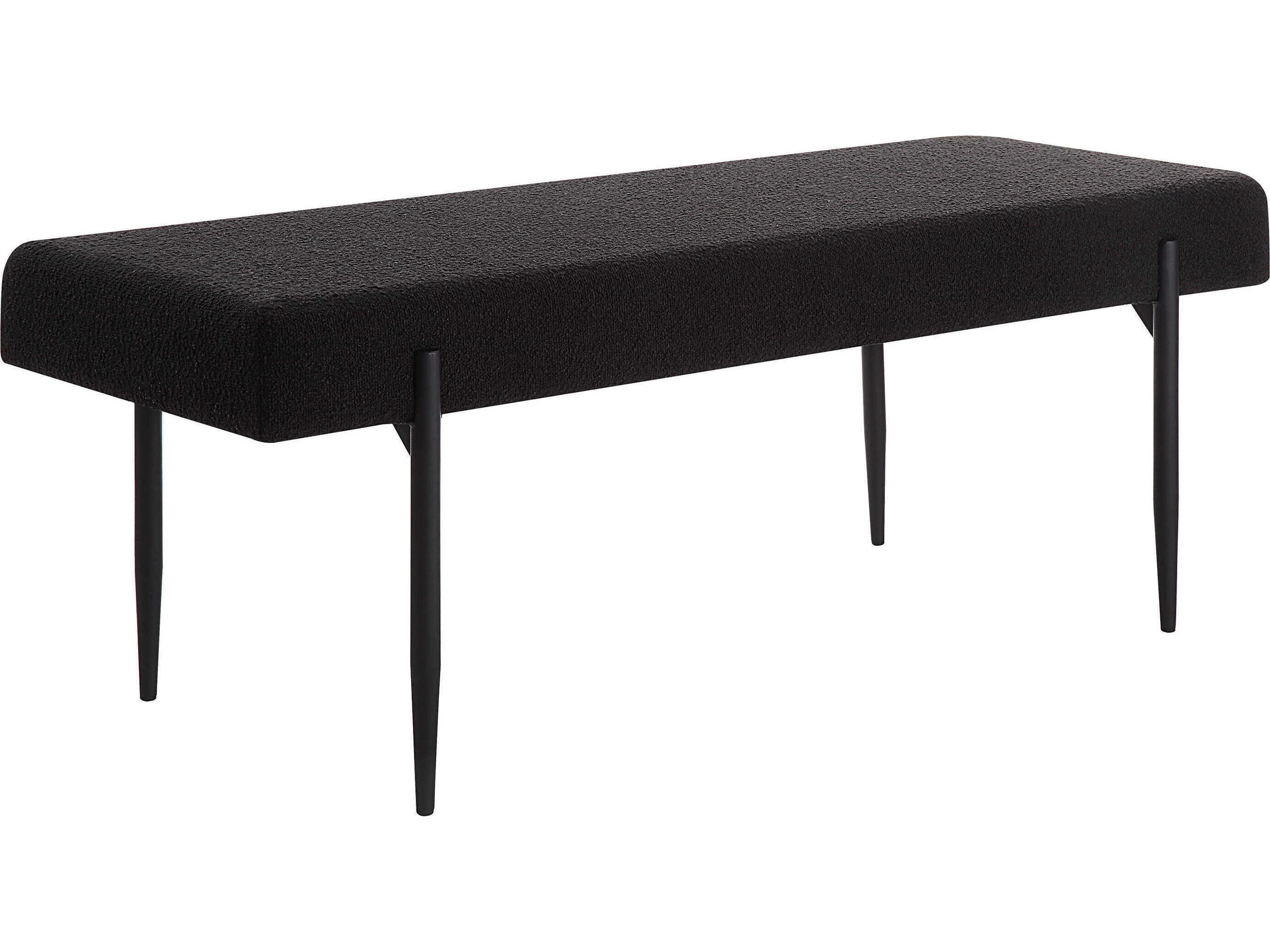 Renwil Lowe Black Upholstered Accent Bench