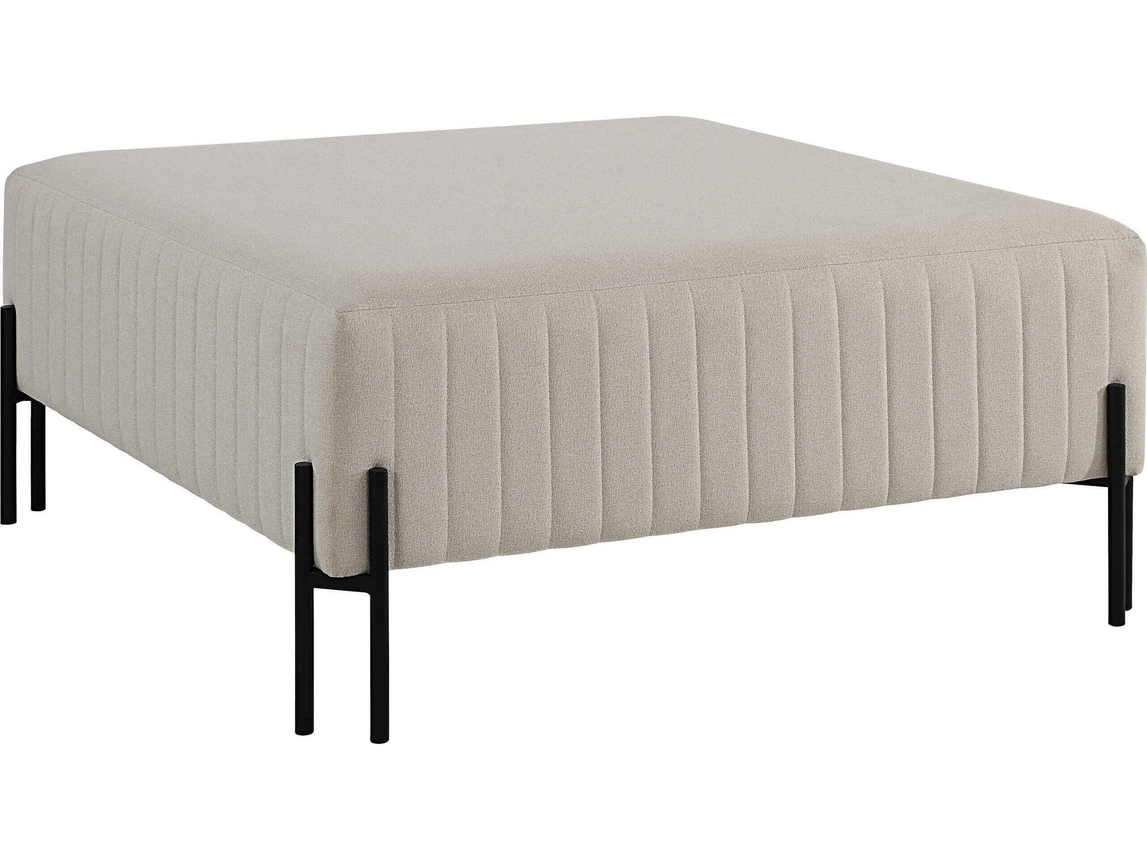 Renwil Fitzroy Natural Beige Upholstered Accent Bench