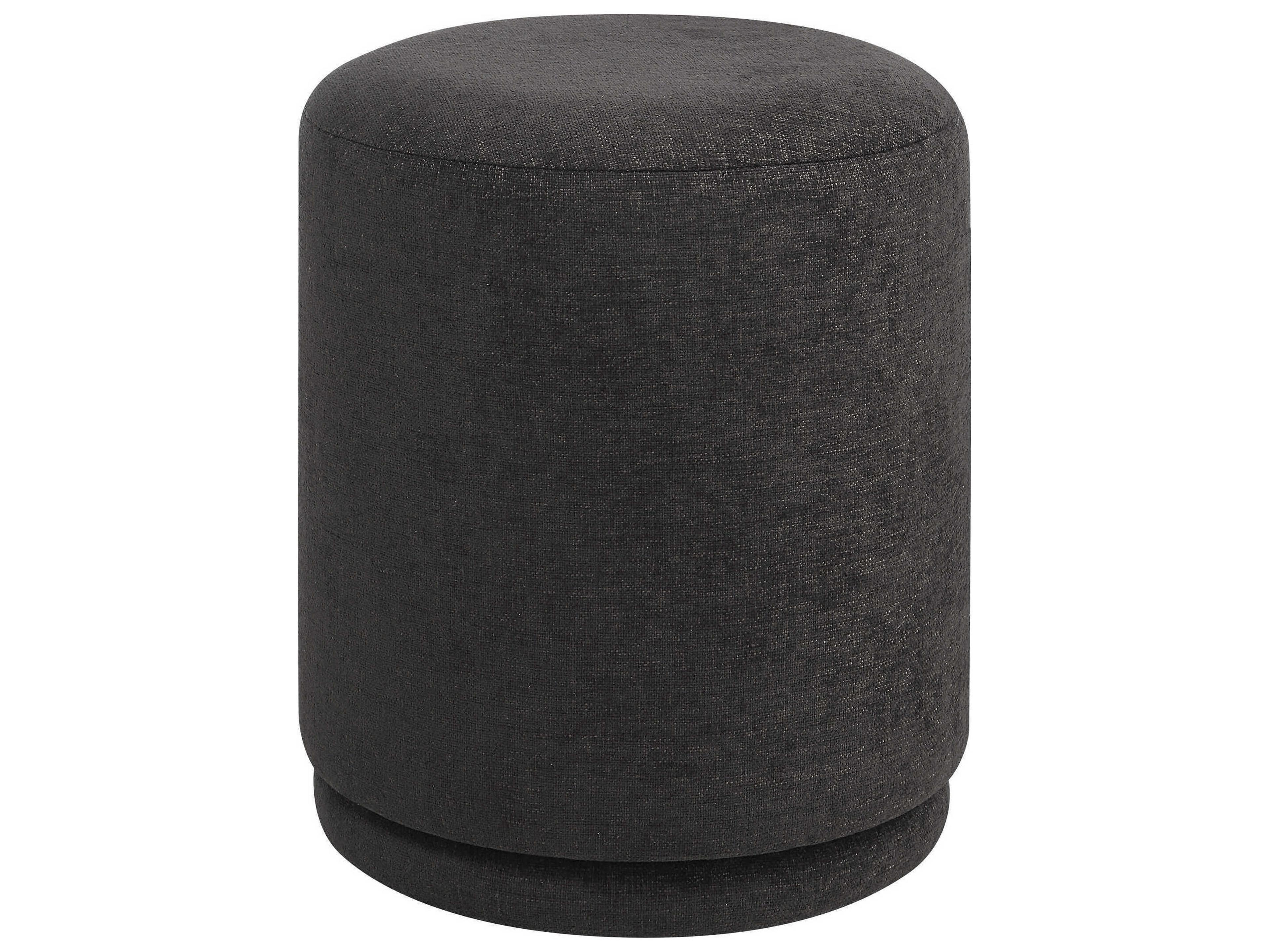 Renwil Hevea Dark Brown Upholstered Accent Stool