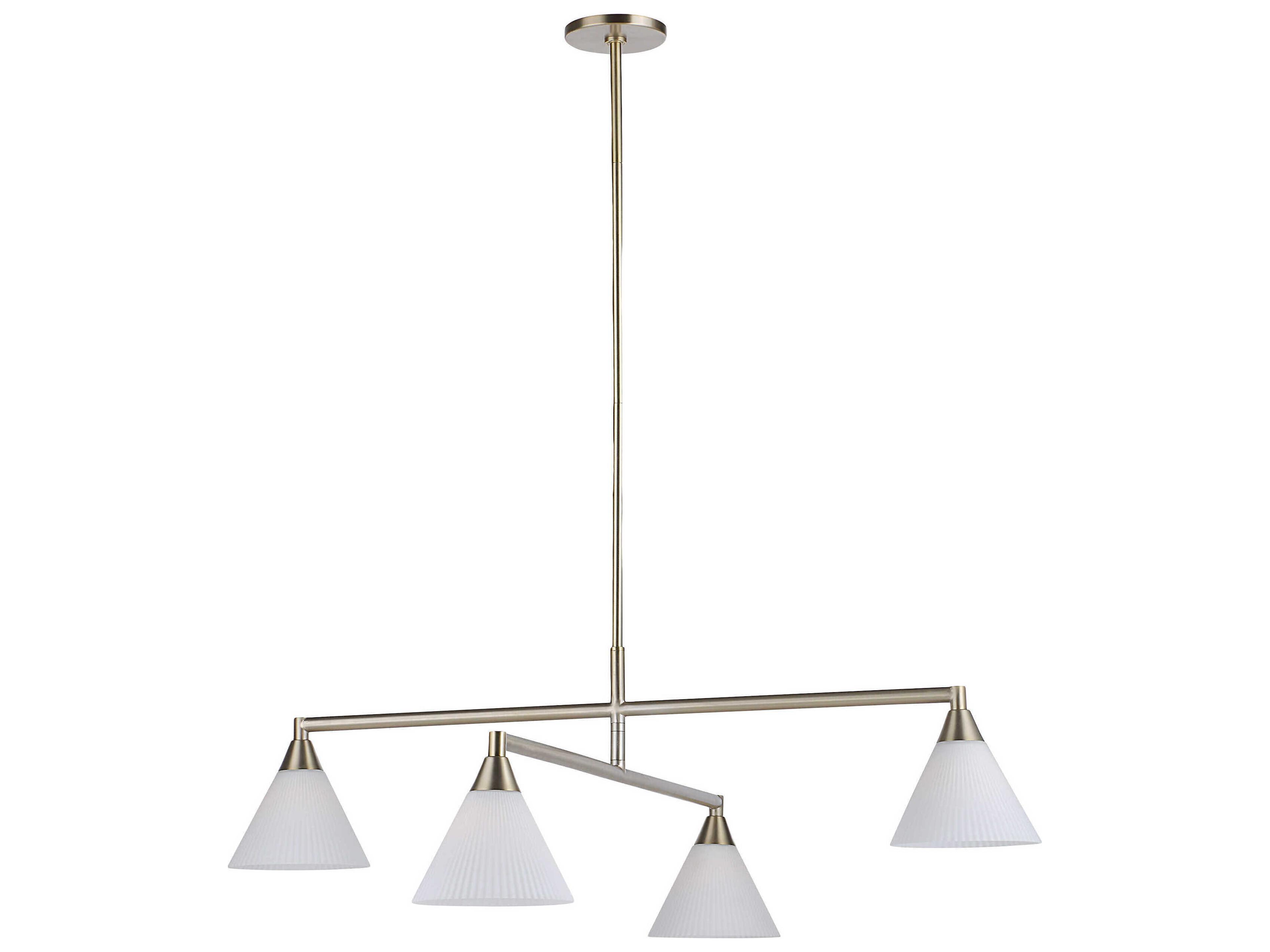 Renwil Isola 4-Light Champagne Silver Tiered Chandelier